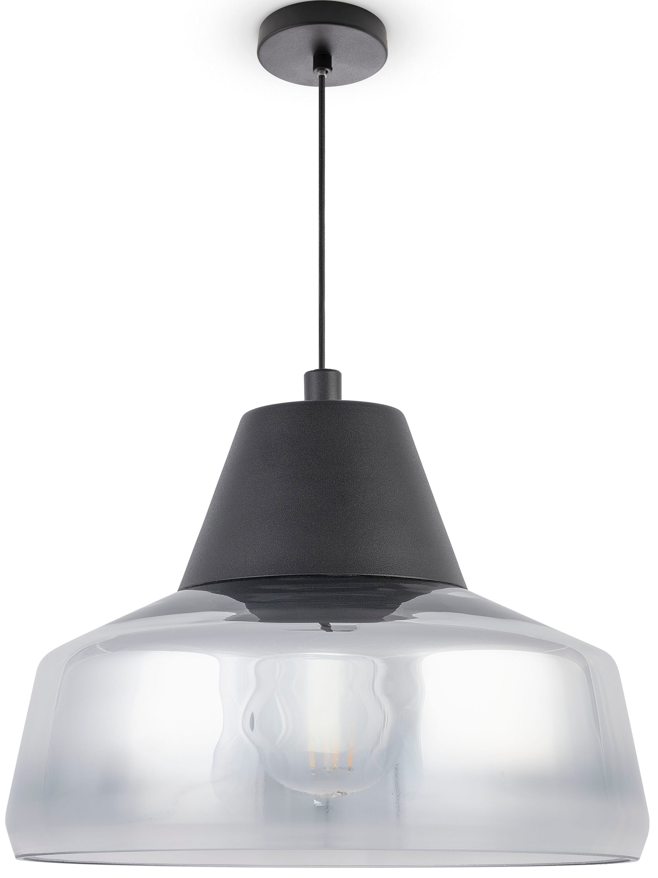 Paco Home Pendelleuchte »DIARA«, Glas Esszimmer Lampe Hängeleuchte Modern  Vintage Industrial E27 | BAUR