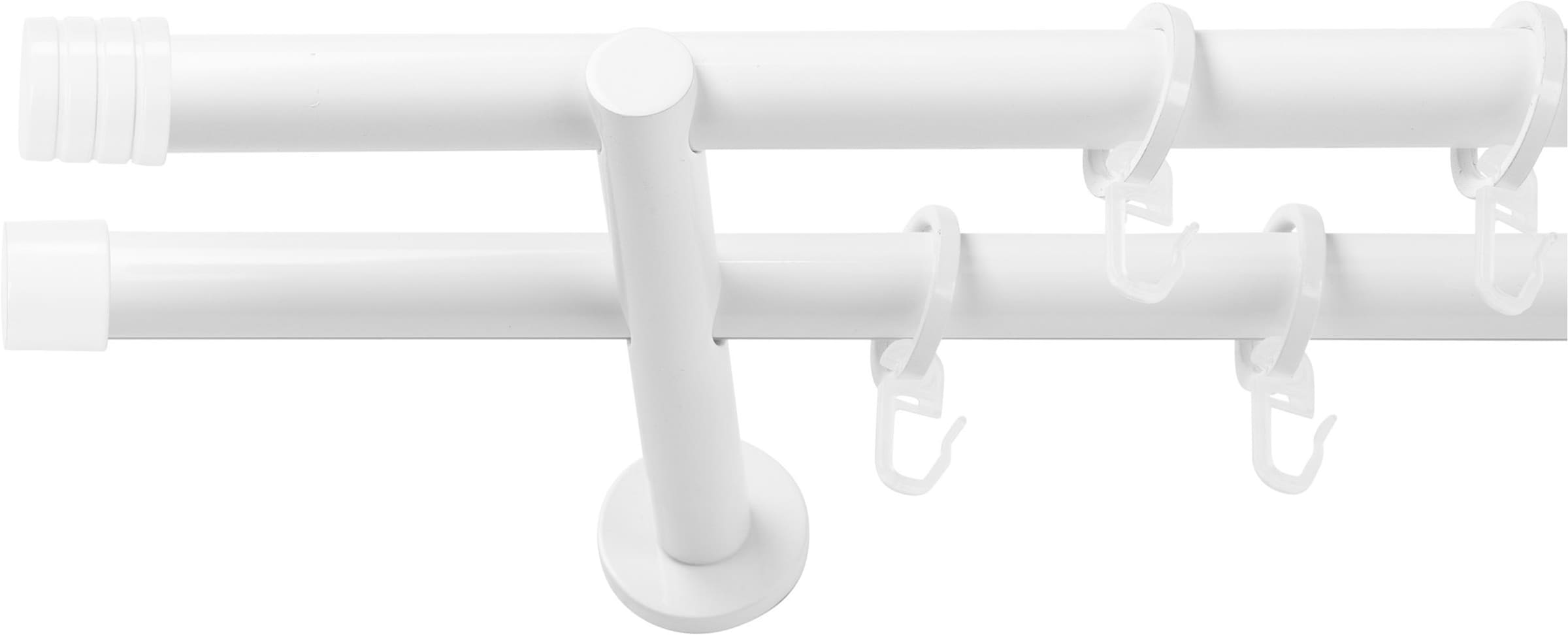 SN DECO GROUP Gardinenstange Ø 19 mm 2 läufig-läufig Fixmaß;kürzbar