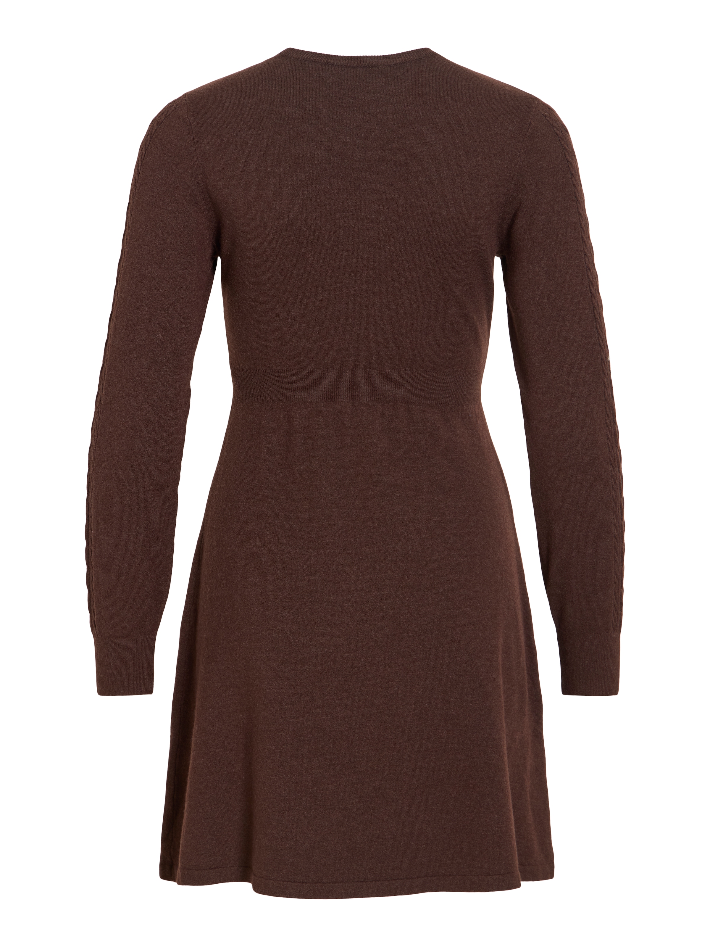 Vila Minikleid »VIKERRY O-NECK L/S CABLE KNIT DRESS NOOS« aus Materialmix mit Viskose