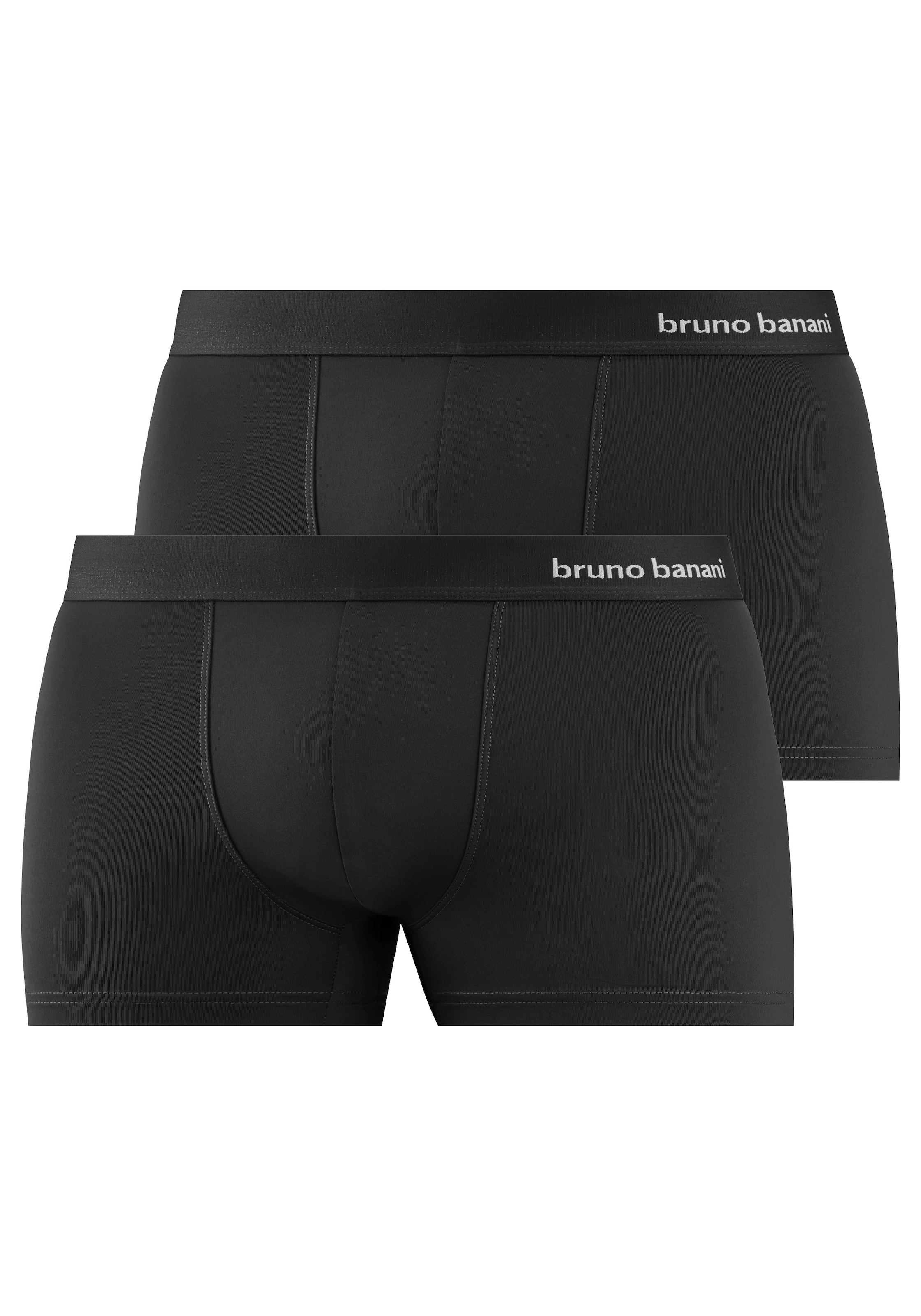 Bruno Banani Boxer "Boxershorts" Packung, 2 Stk. schnelltrocknende Microfaser, elastisches Material