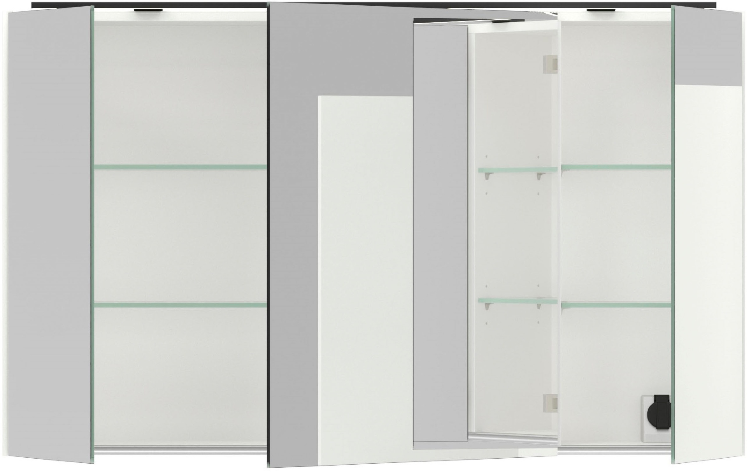 nobilia® Spiegelschrank »Prina«, (inkl. Beleuchtung mit Dimmerfunktion), in Breiten 60, 80, 100 und 120 cm, innenliegende Steckdose