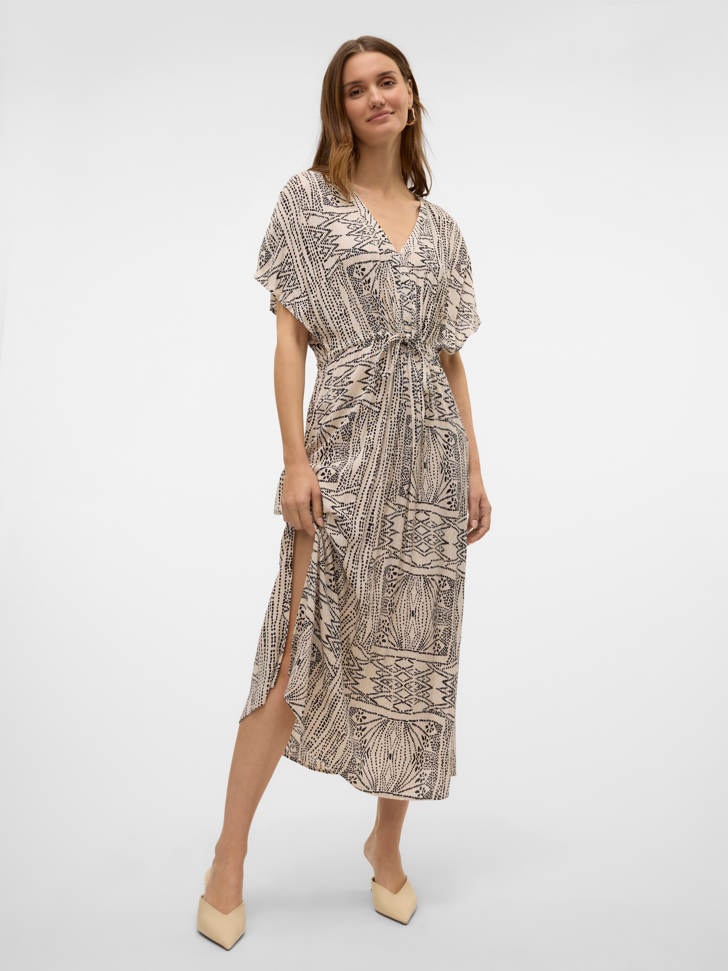 Vero Moda Maxikleid »VMMENNY SS 7/8 KAFTAN WVN GA«