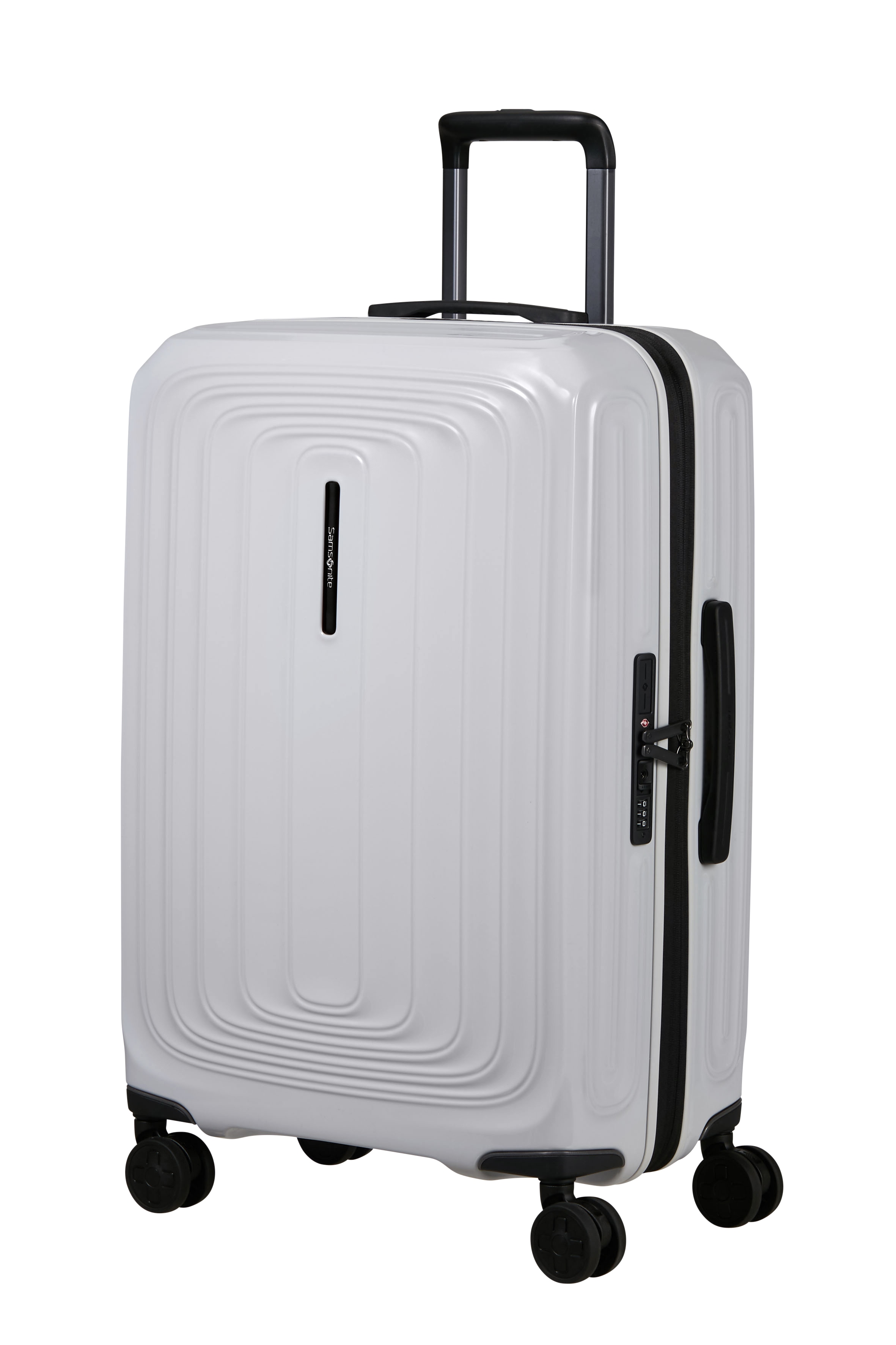 Samsonite "2WANDER" 80 l 4 Rollen aus robustem Polycarbonat, mit Adressetikett und Dehnfalte