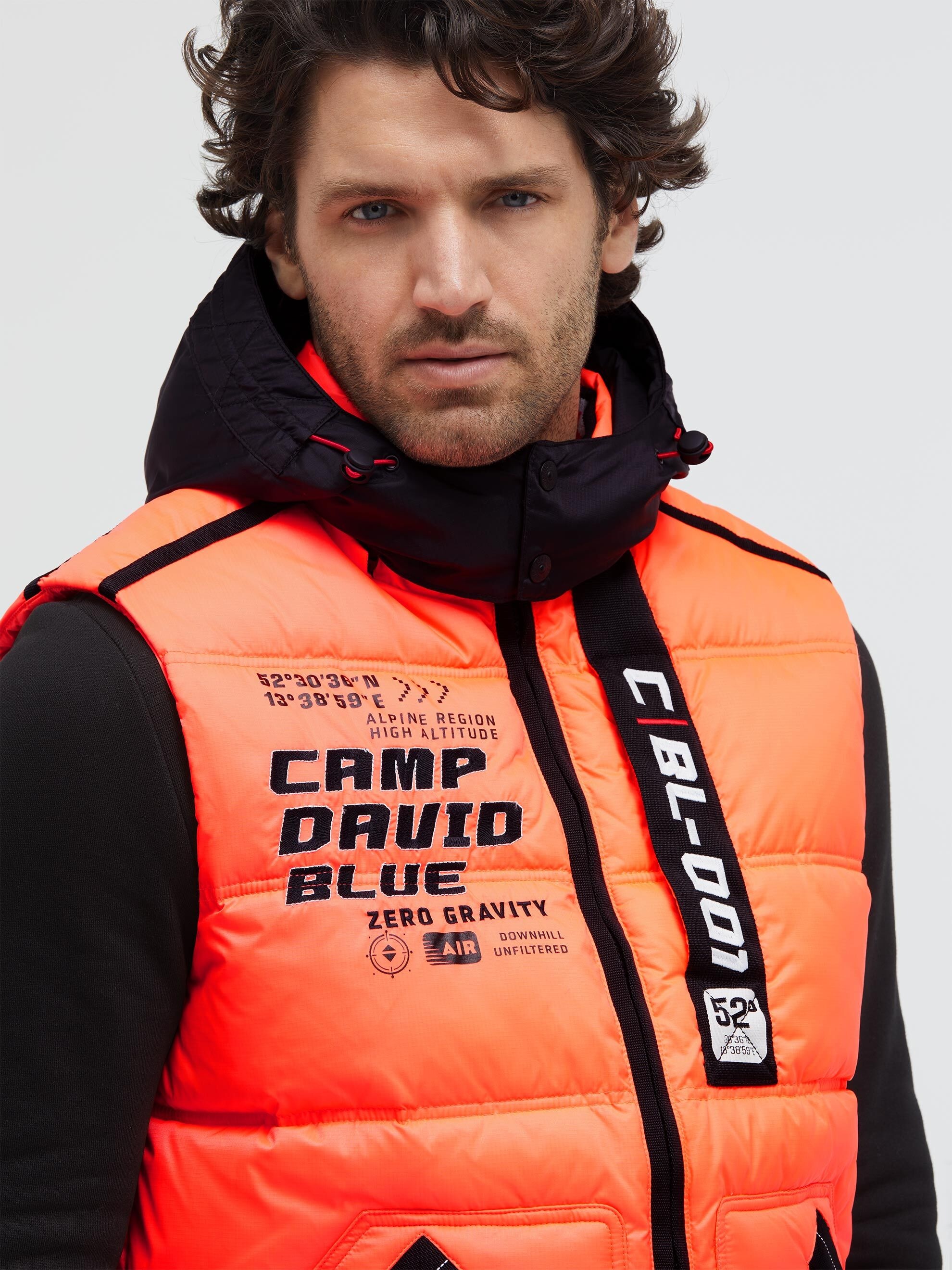 CAMP DAVID Steppweste mit Brusttasche