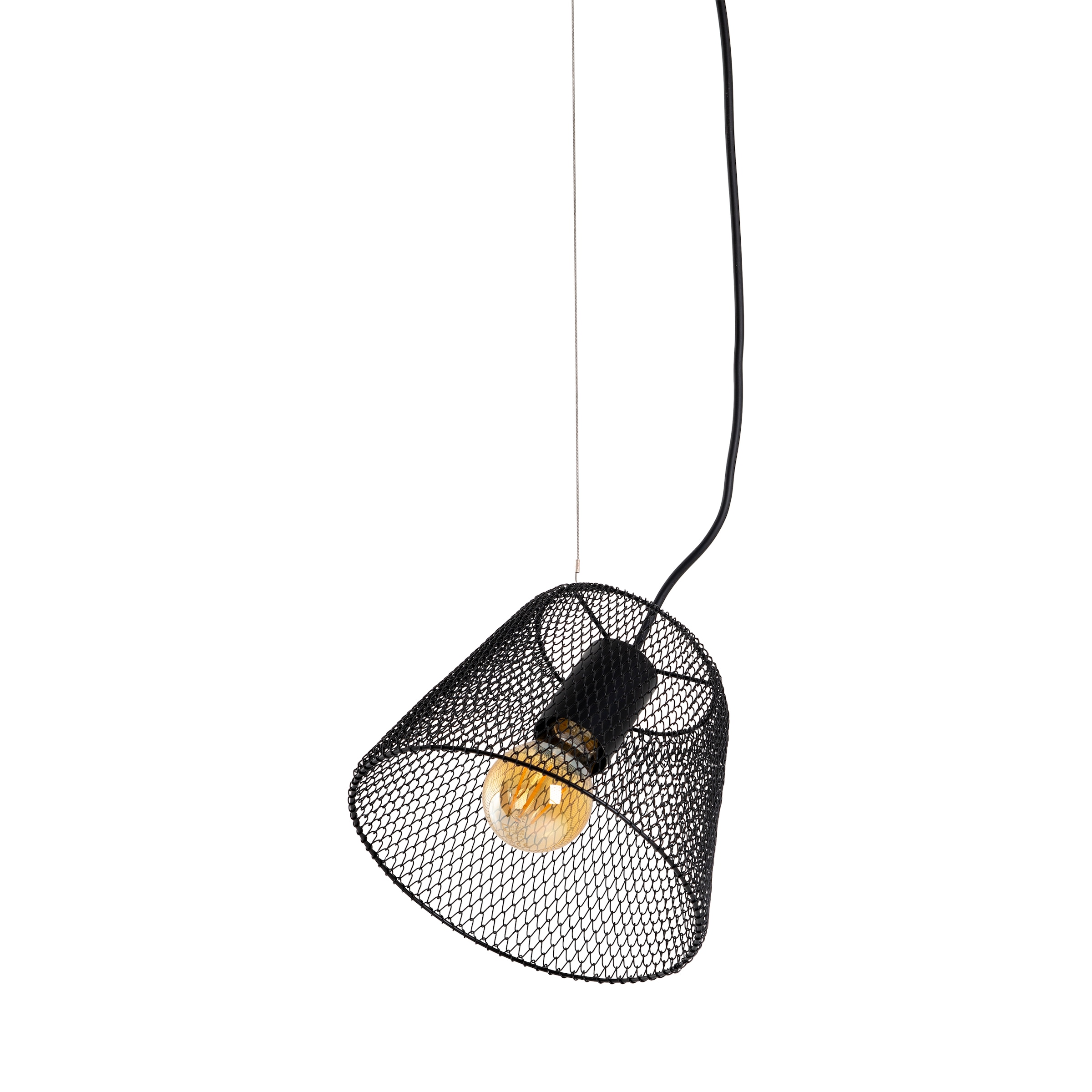 näve Pendelleuchte »Korie« E27 1 Stk. Metallgeflechtschirm, 1x E27, Gesamthöhe 120cm, Pendellänge 100cm