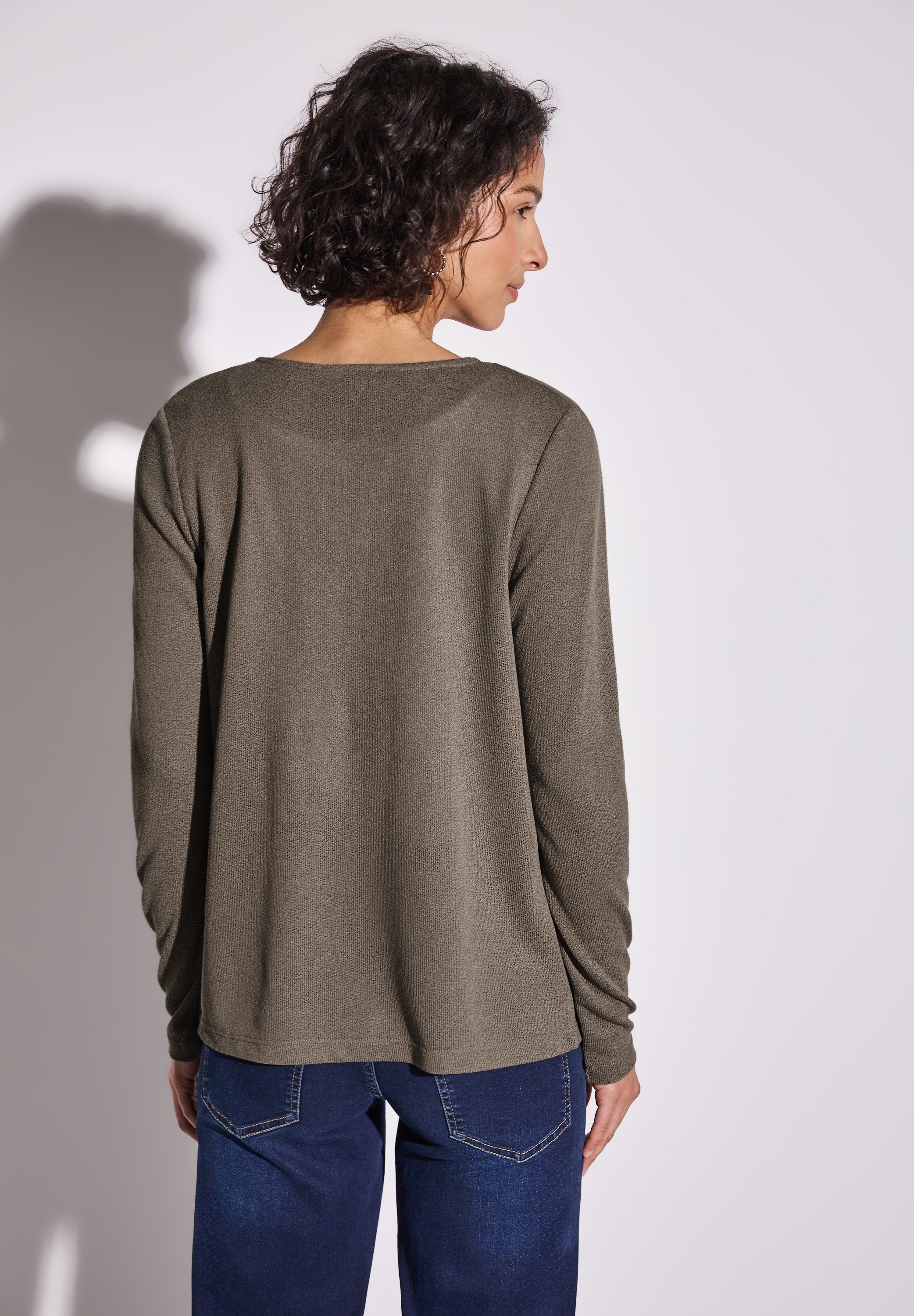 STREET ONE Shirtjacke "NETTE", im Strick Look günstig online kaufen