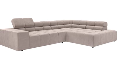 Ecksofa »Ancona incl. Kopfteilverstellung, Zierkissen B/T/H: 319/210/70 cm«