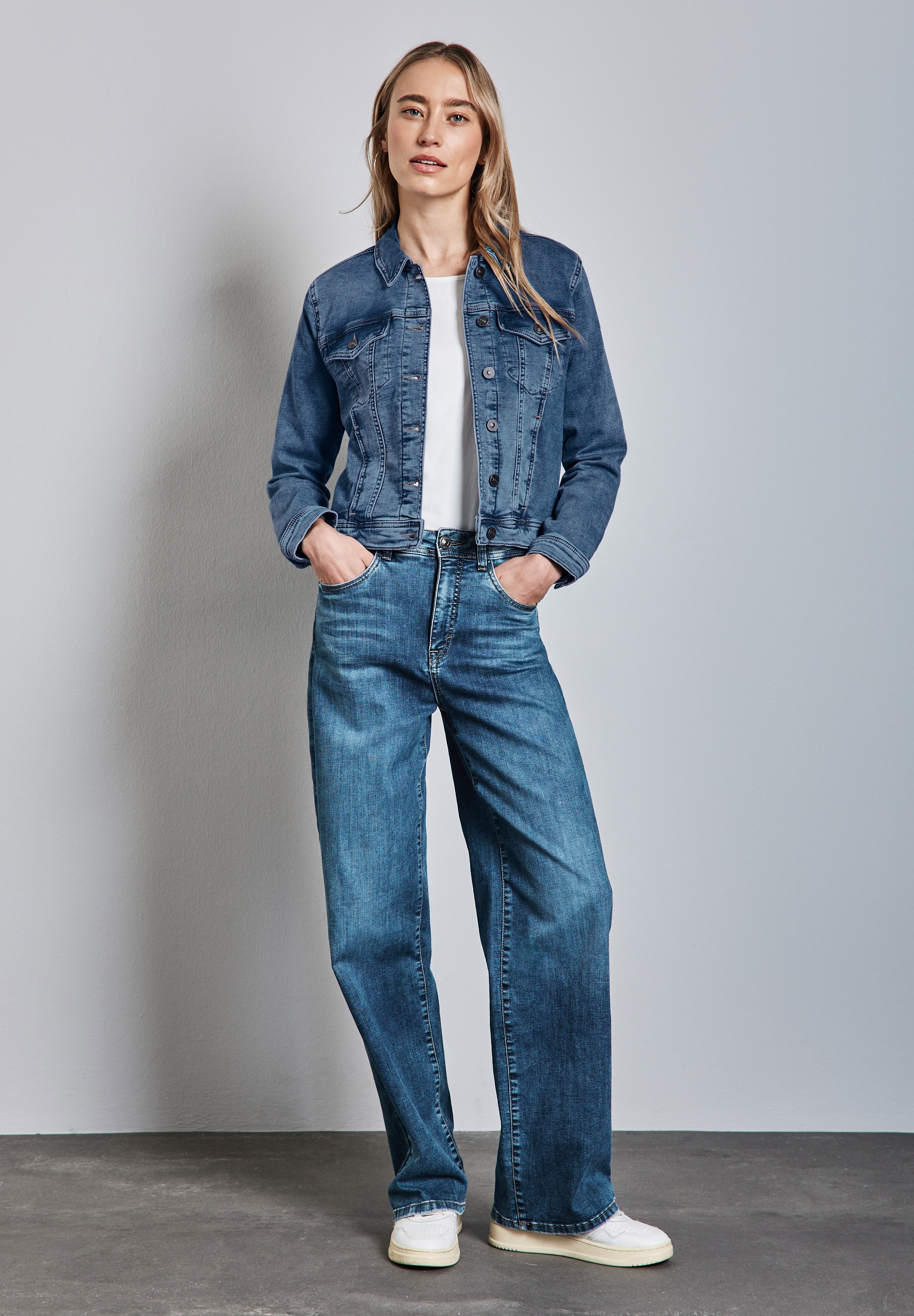 STREET ONE Jeansjacke, ohne Kapuze, mit Brusttaschen