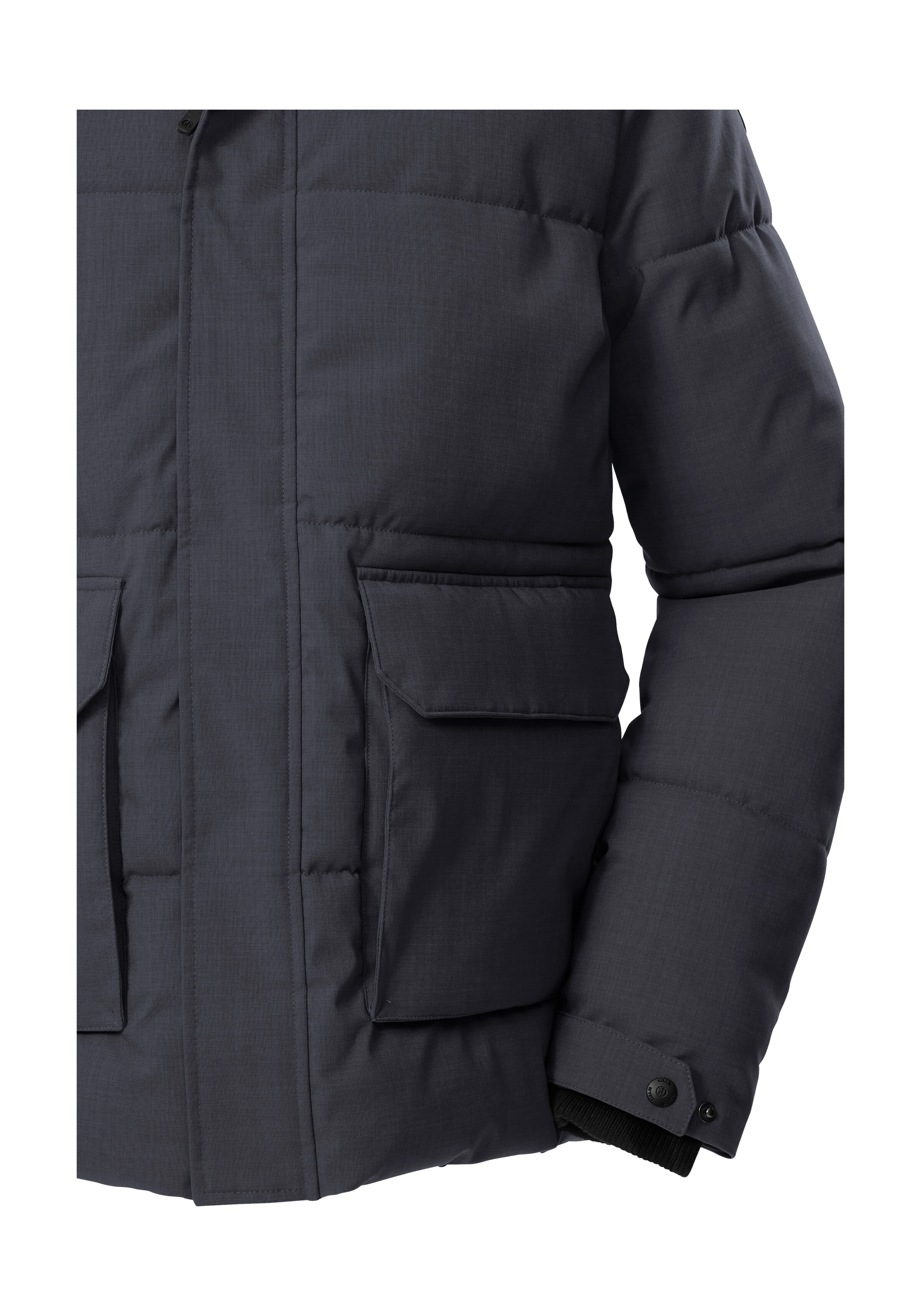 Steppjacke "GW 26 MN QLTD JCKT", Herren, Gr. S, anthrazit, Obermaterial: 100% Polyester;Futter: 100% Polyester;Füllung: 100% Polyester, G.I.G.A. DX BY KILLTEC, Jacken Steppjacke, Wasserabweisende Herrenjacke, abnehmbare Kapuze, recycelte Materialien 3