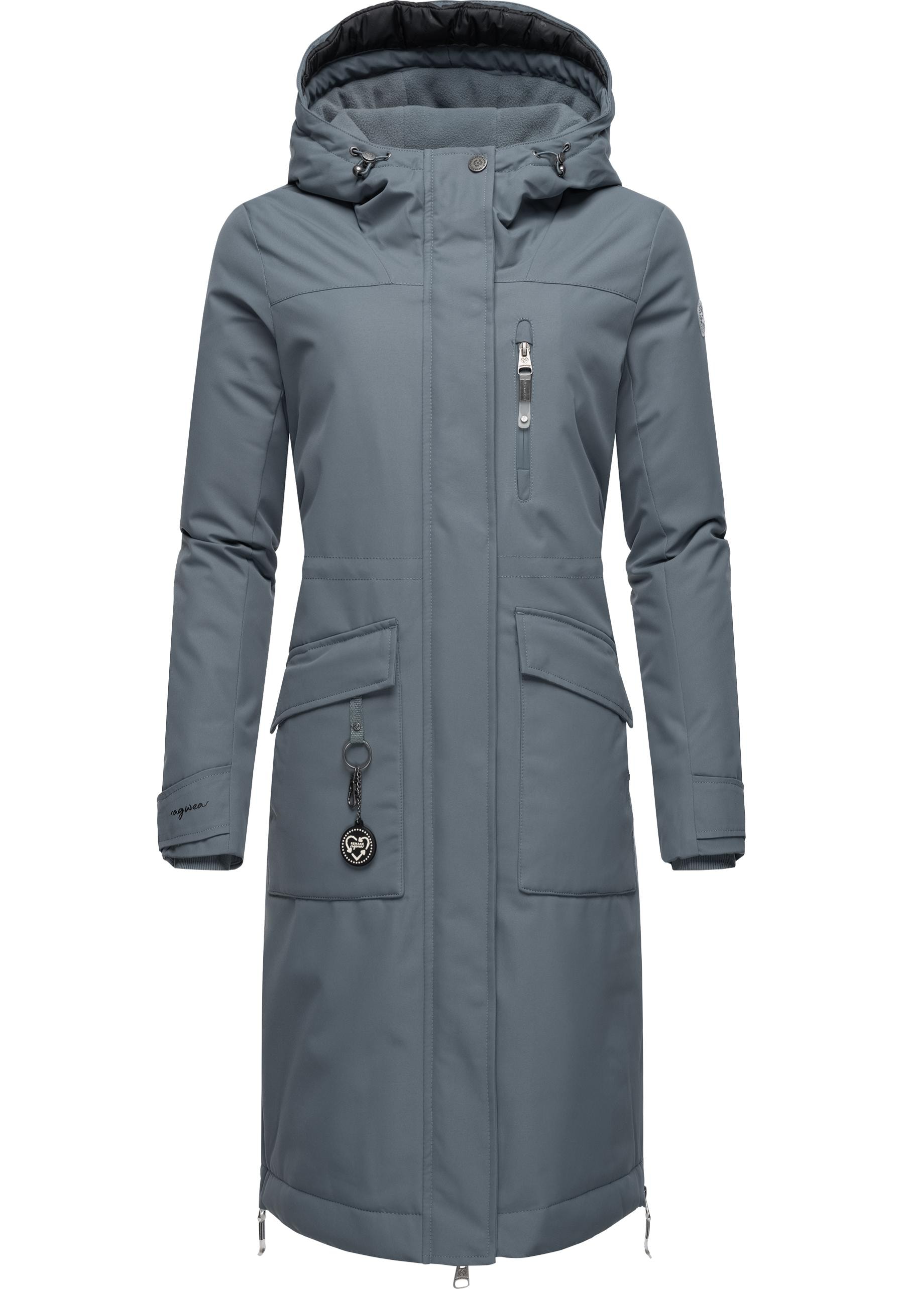 Ragwear Wintermantel »Refutura Remake«, Langer wasserdichter Mantel mit Kapuze