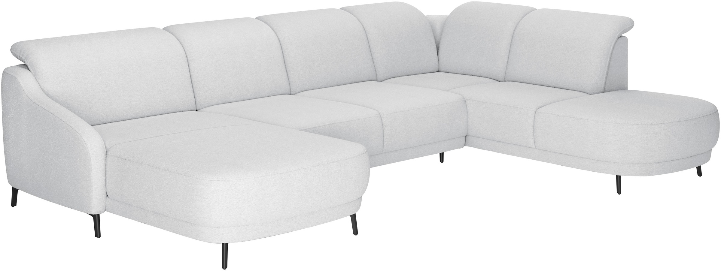sit&more Wohnlandschaft »Blues U-Form«, inkl. Kopfteilverstellung, wahlweise mit Klapptisch und USB