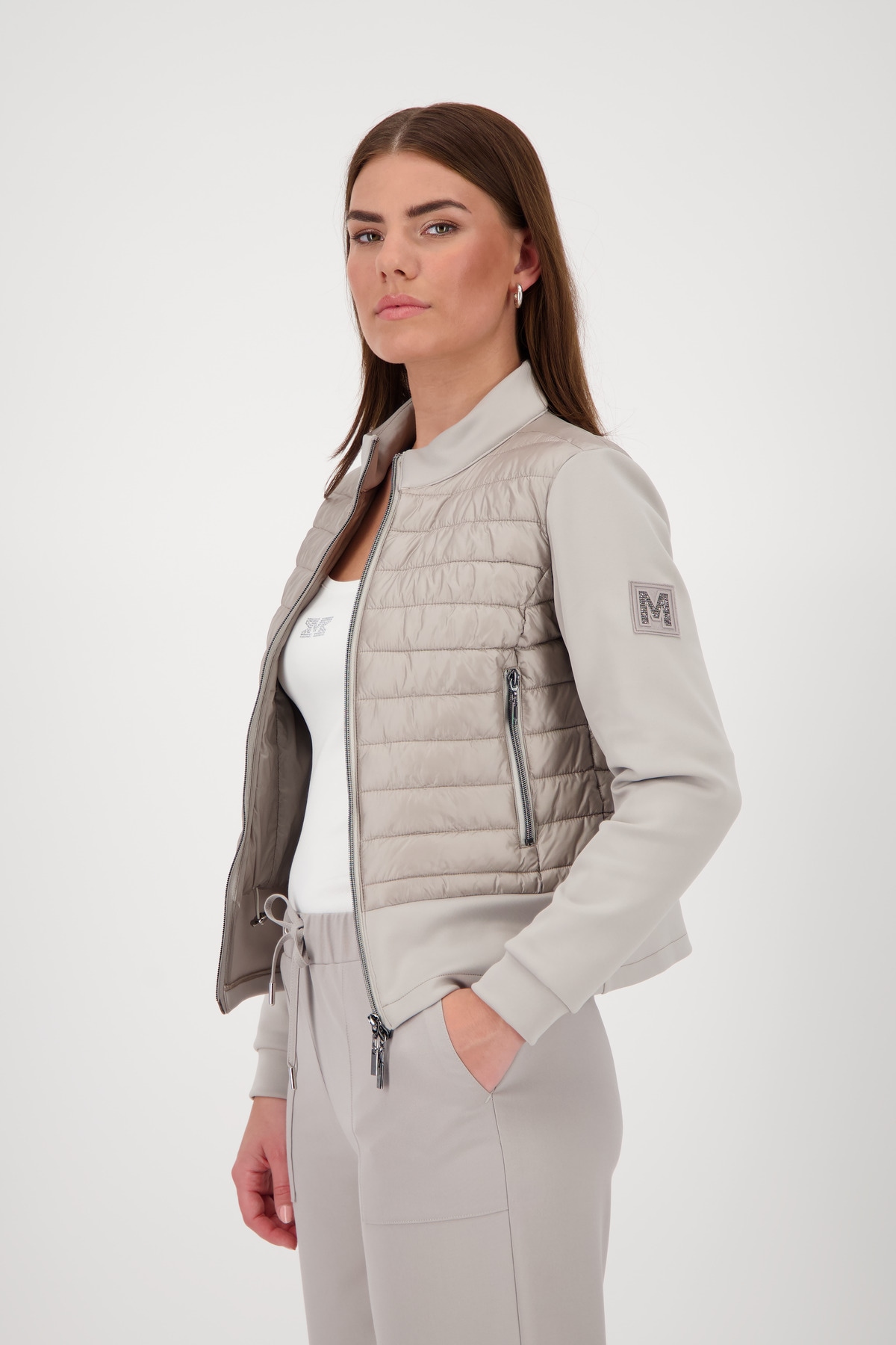 Monari Steppjacke »Jacke Stepp + Neopren«, ohne Kapuze, Mit Rundhalsausschnitt