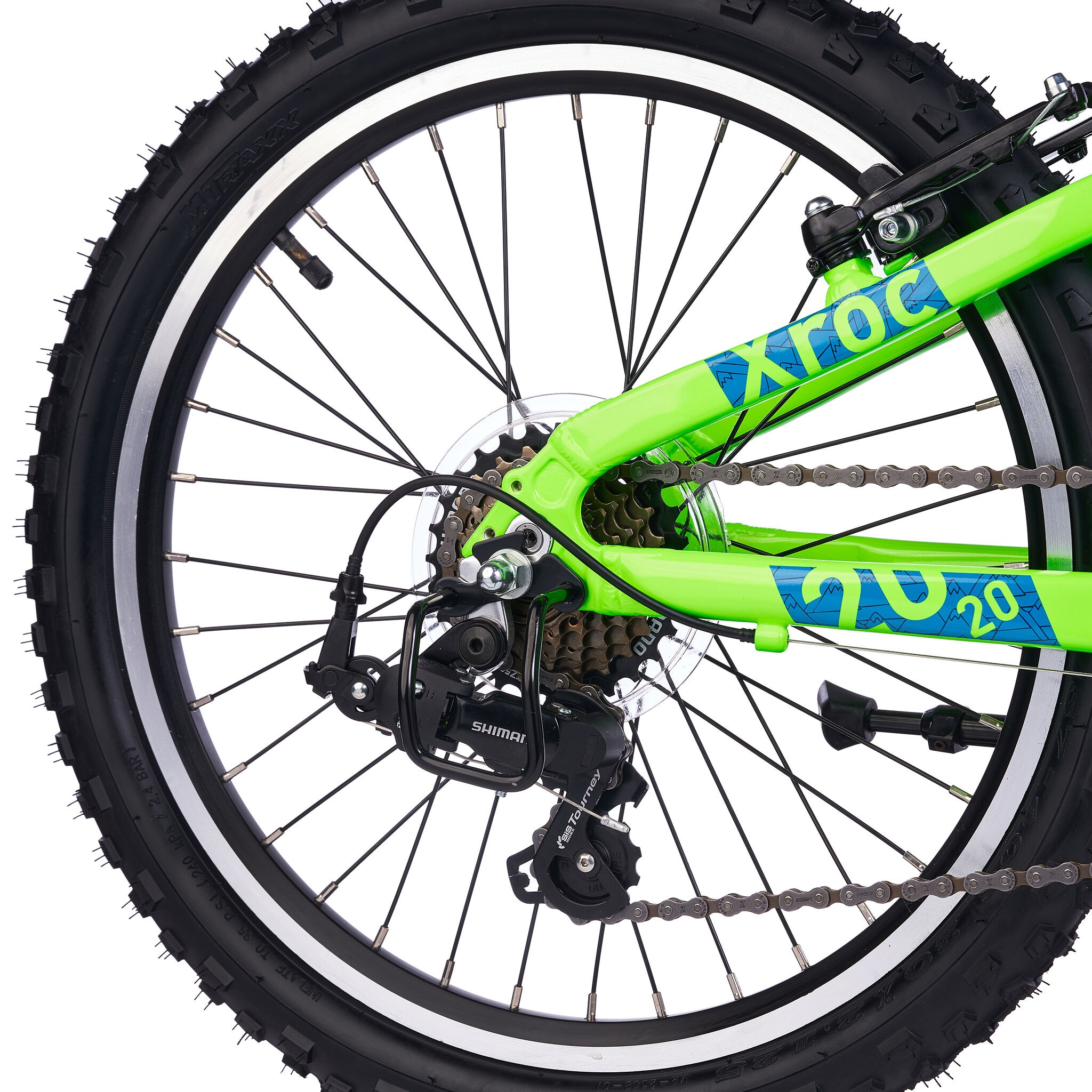 S’COOL Jugendfahrrad »S'COOL Xroc Pro 20-K7 Neon Green/Ocean« 7 Gang Shimano Kettenschaltung