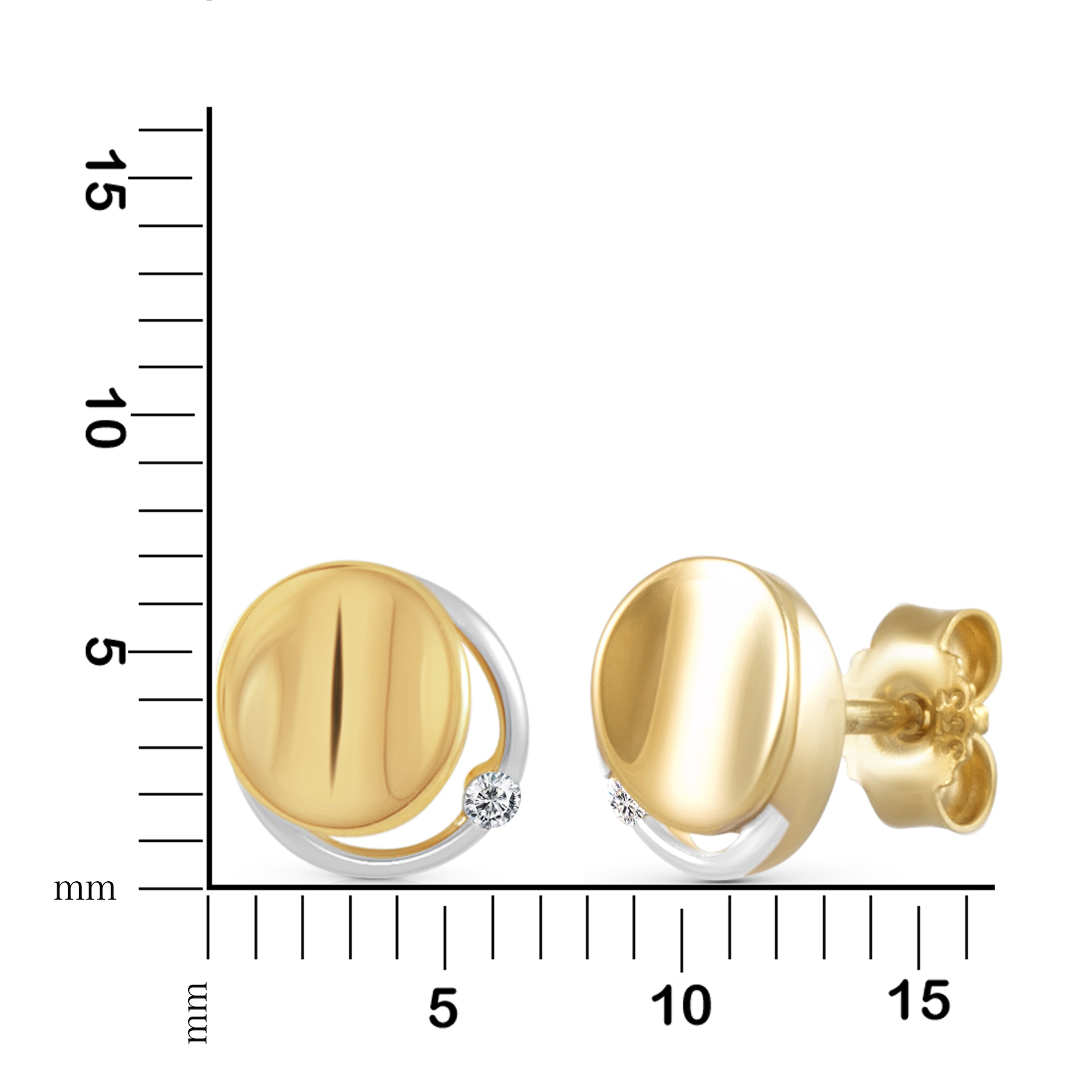 Vivance Paar Ohrstecker »333/- Gelbgold Zirkonia«