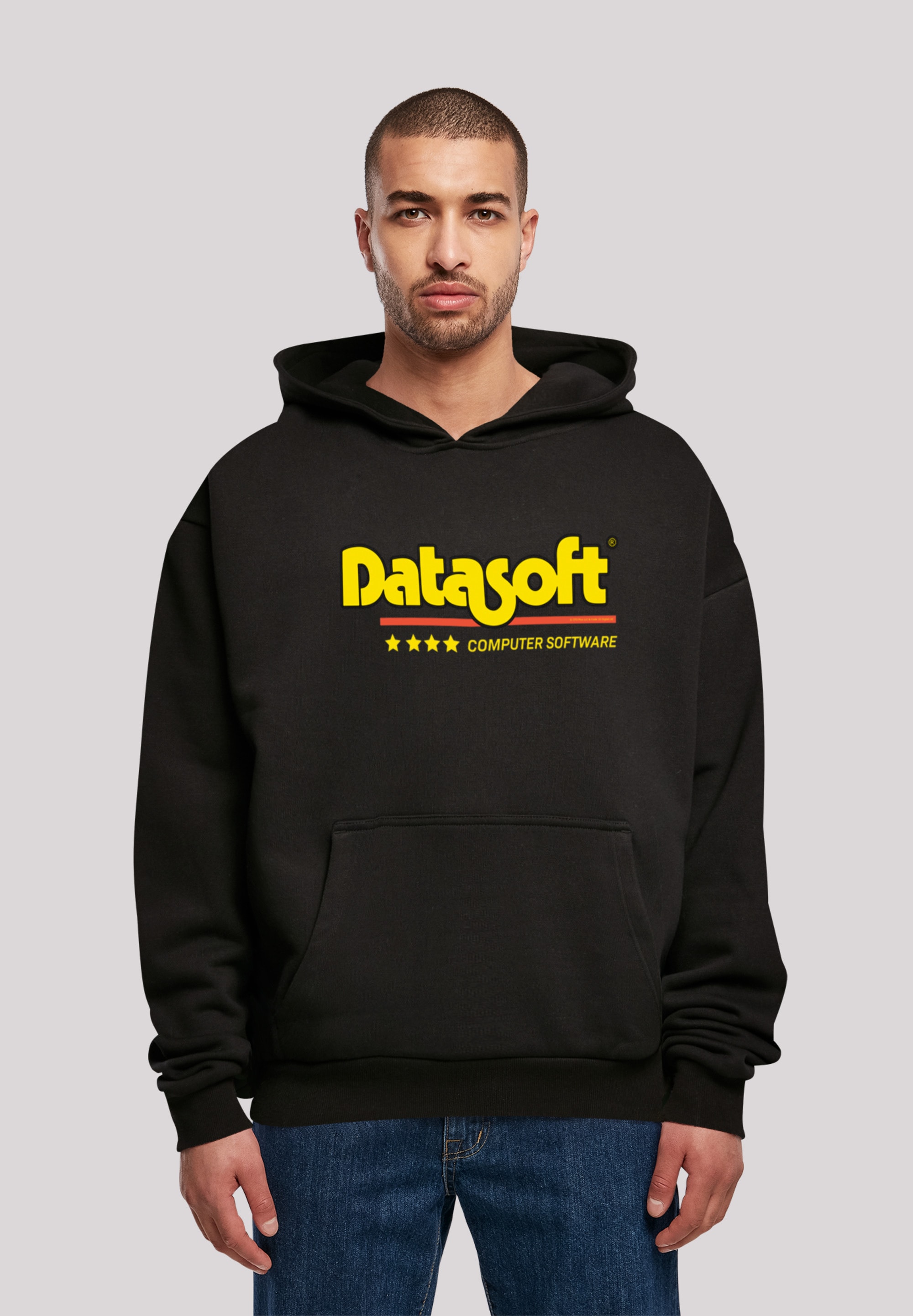 Kapuzenpullover »DATASOFT Logo gelb SEVENSQUARED«, Print