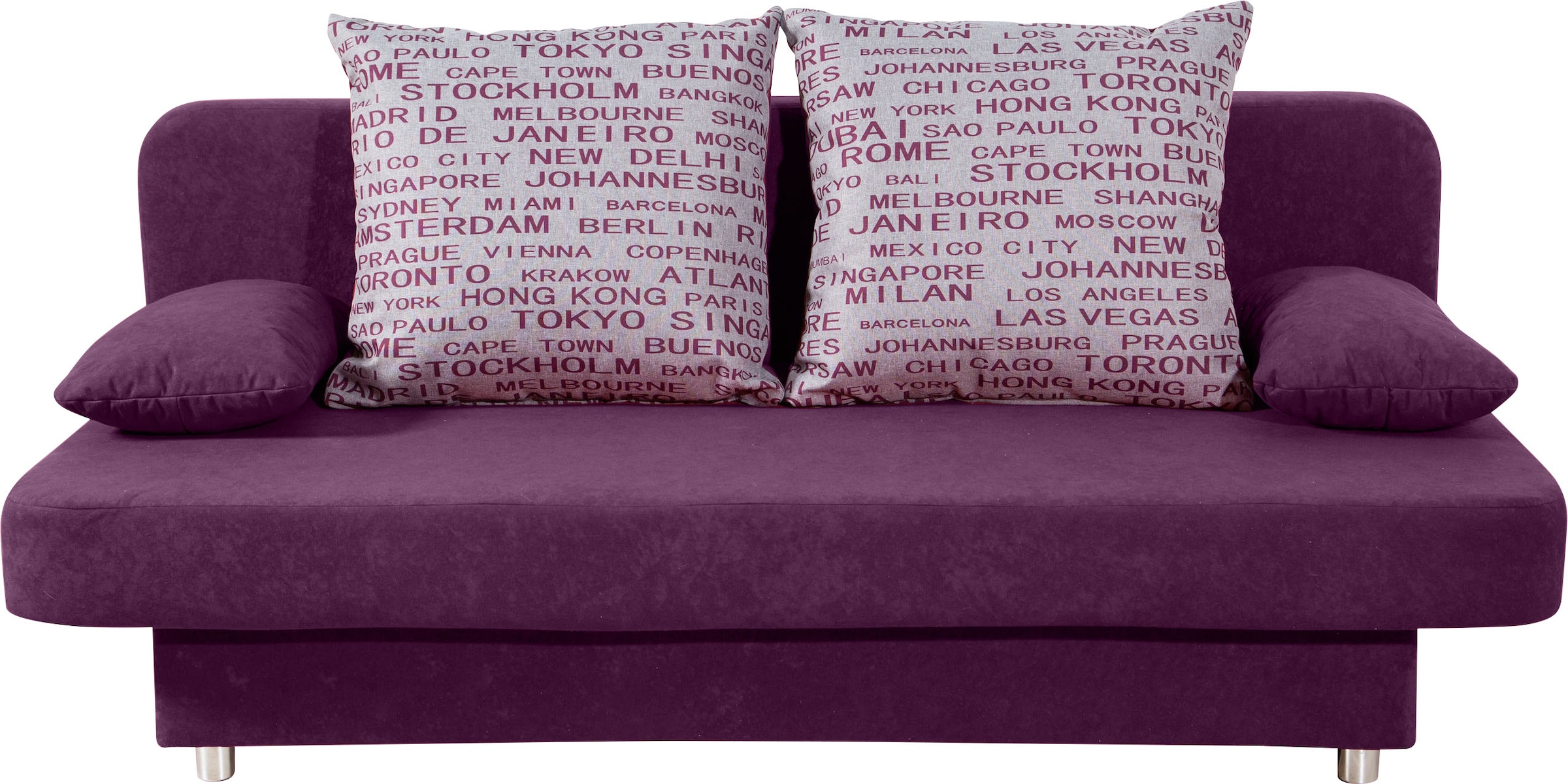 COLLECTION AB Schlafsofa »Ulla inkl. Bettfunktion und Bettkasten«, Schlafsofa,Bettfunktion,Bettkasten,inkl. Rückenkissen,Armlehnekissen