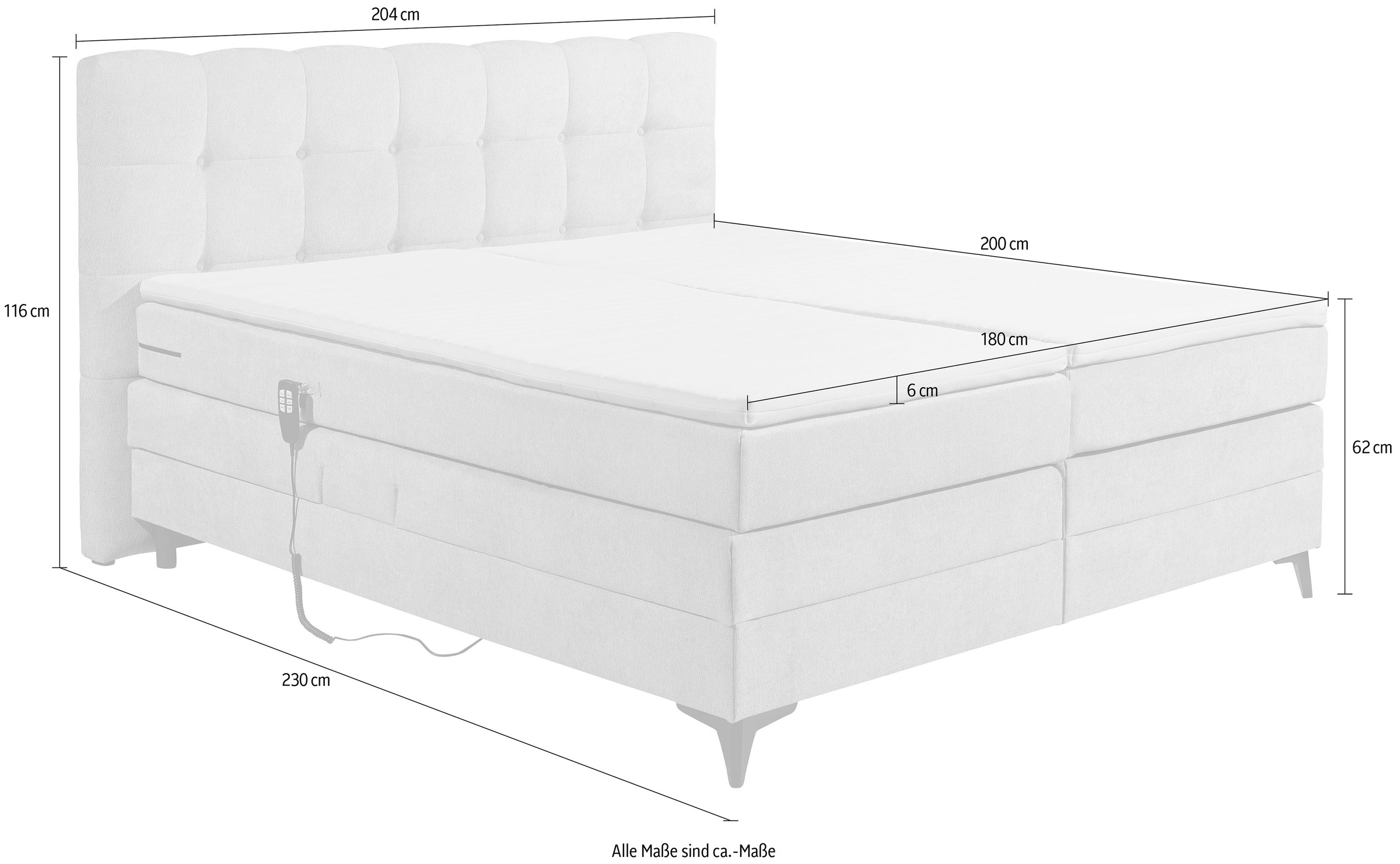 ED EXCITING DESIGN Boxspringbett »Atlas«
