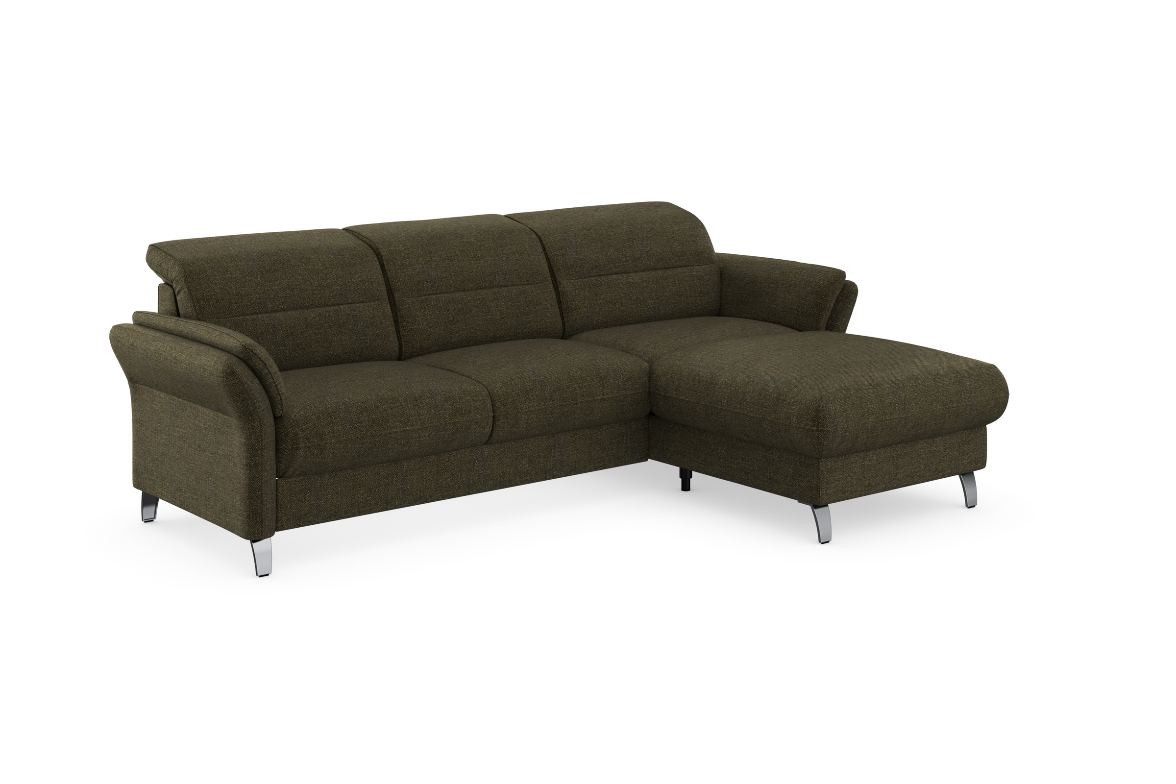 sit&more Ecksofa »Grenoble L-Form mit Federkern«, wahlweise mit Bettfunktion, Bettkasten, Arm- und Kopfteilverstellung