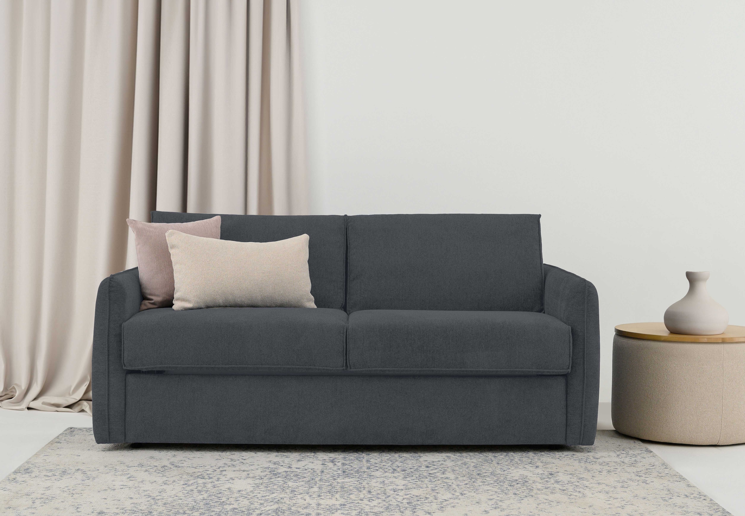 OTTO home Schlafsofa "Bergamons" 2-Sitzer, mit Dauerschlaffunktion, inkl. Federkernmatratze, Lattenrost