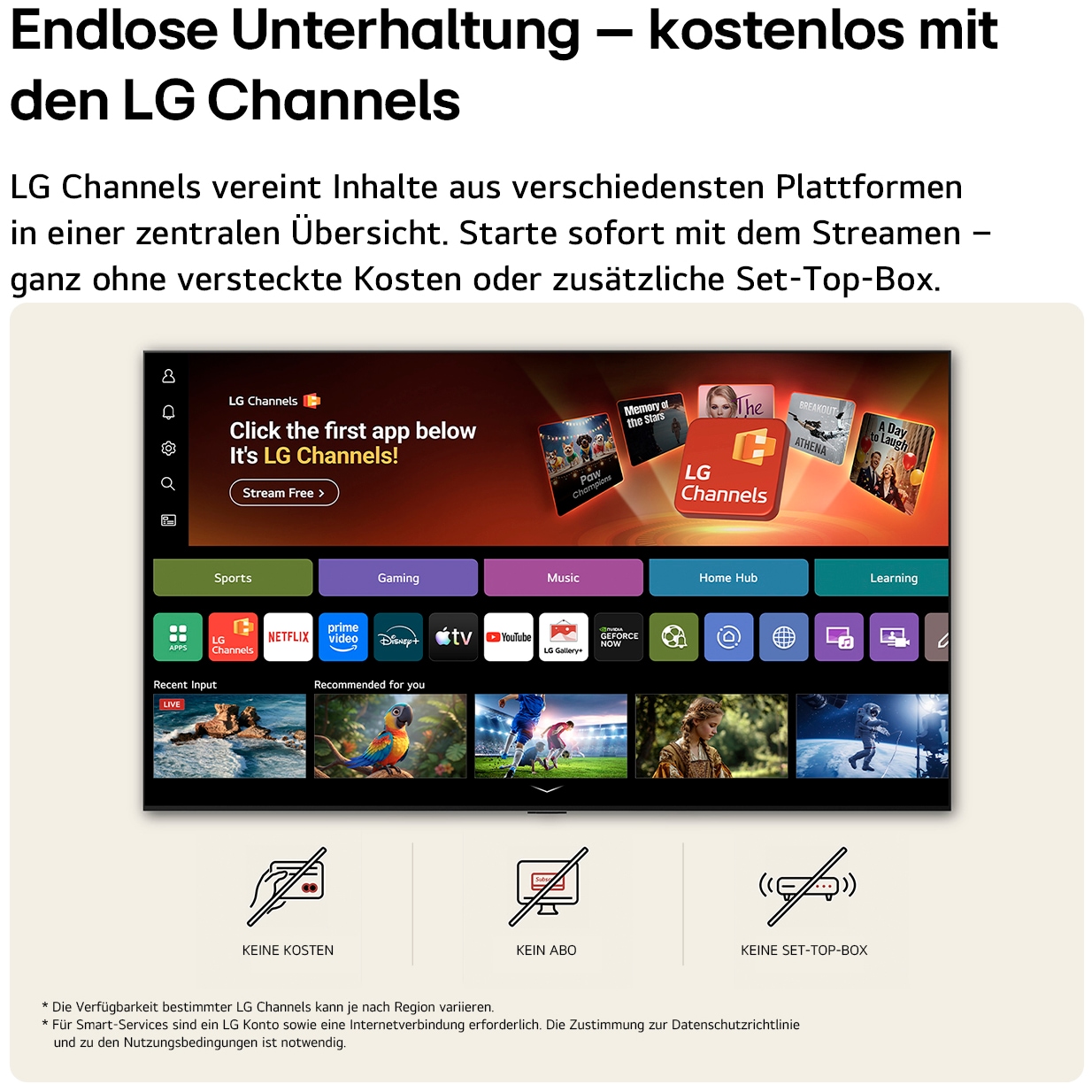 LG LED-Fernseher »85NU850B6LA« 215 cm/85 ″ Smart-TV