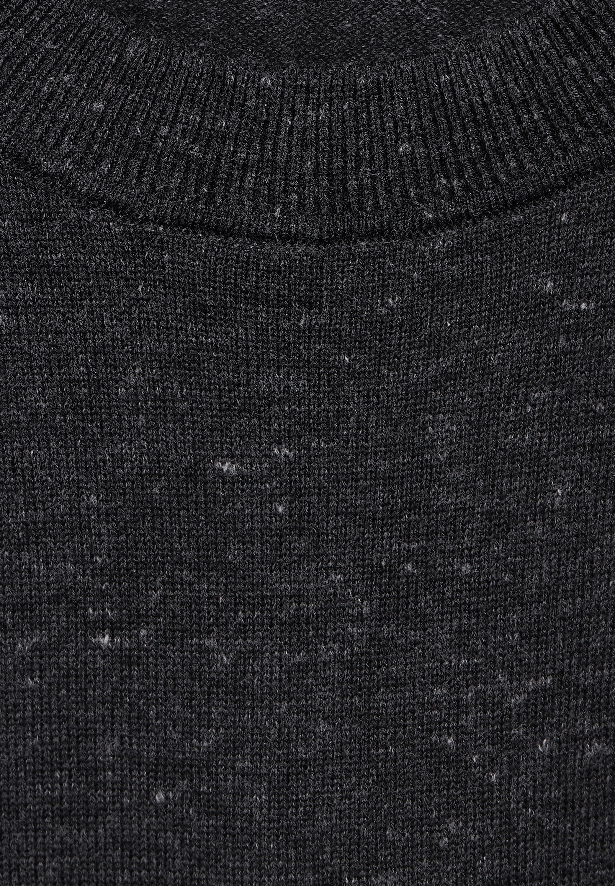 STREET ONE MEN Stehkragenpullover, mit Rippstrickdetails
