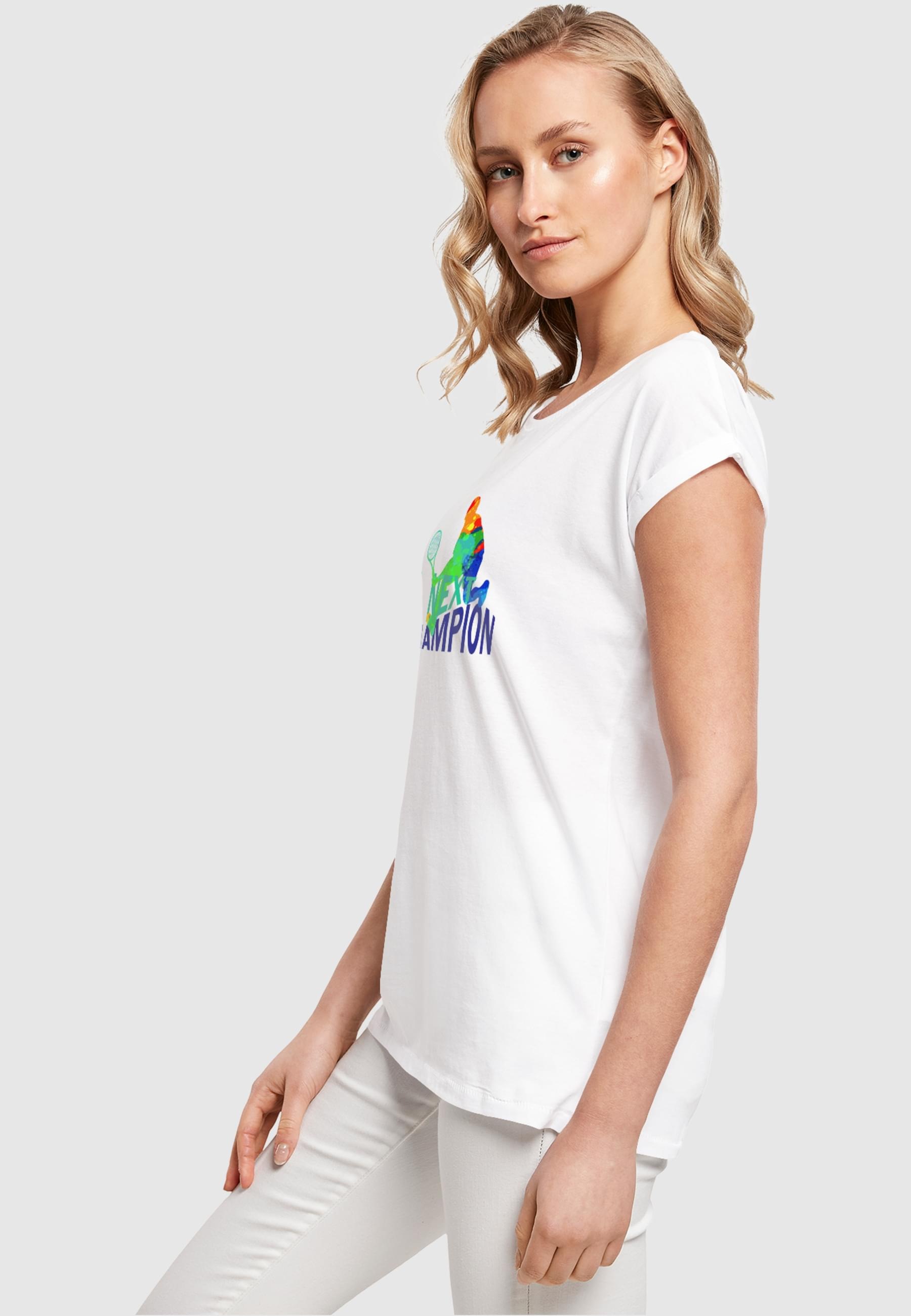 Merchcode T-Shirt »Merchcode Damen Ladies Next Champion Extended Shoulder Tee«, (1 tlg.)