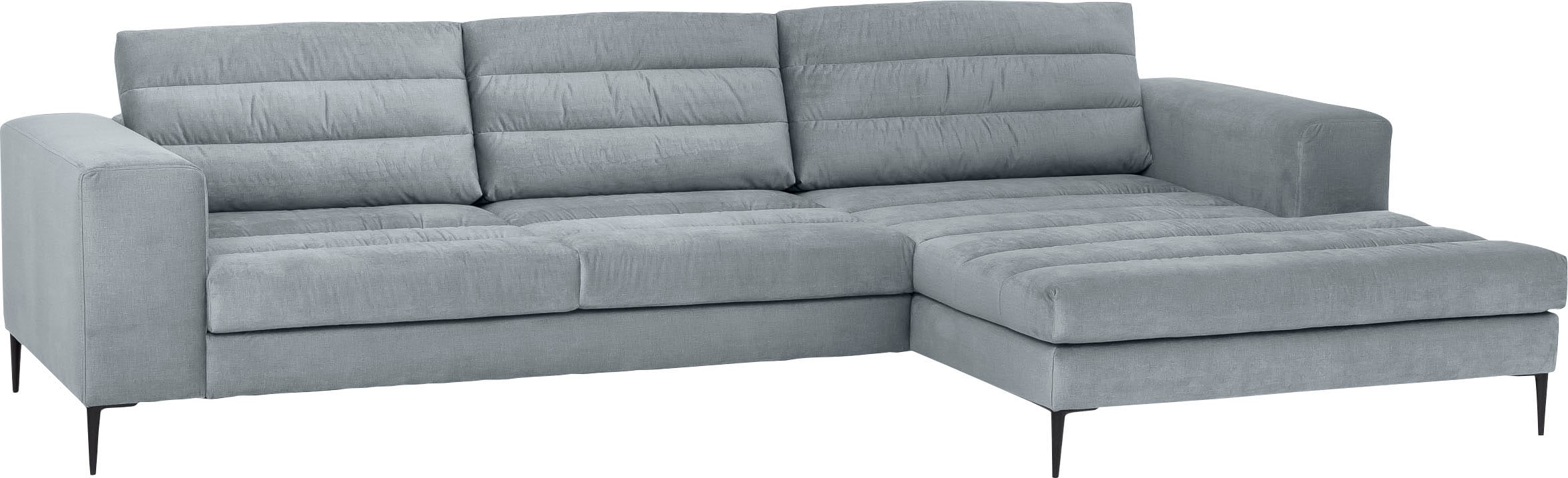 TRENDMANUFAKTUR Ecksofa »Arabella«, mit extra Füße extra aus | Recamiere, hohe breiter BAUR Metall bestellen