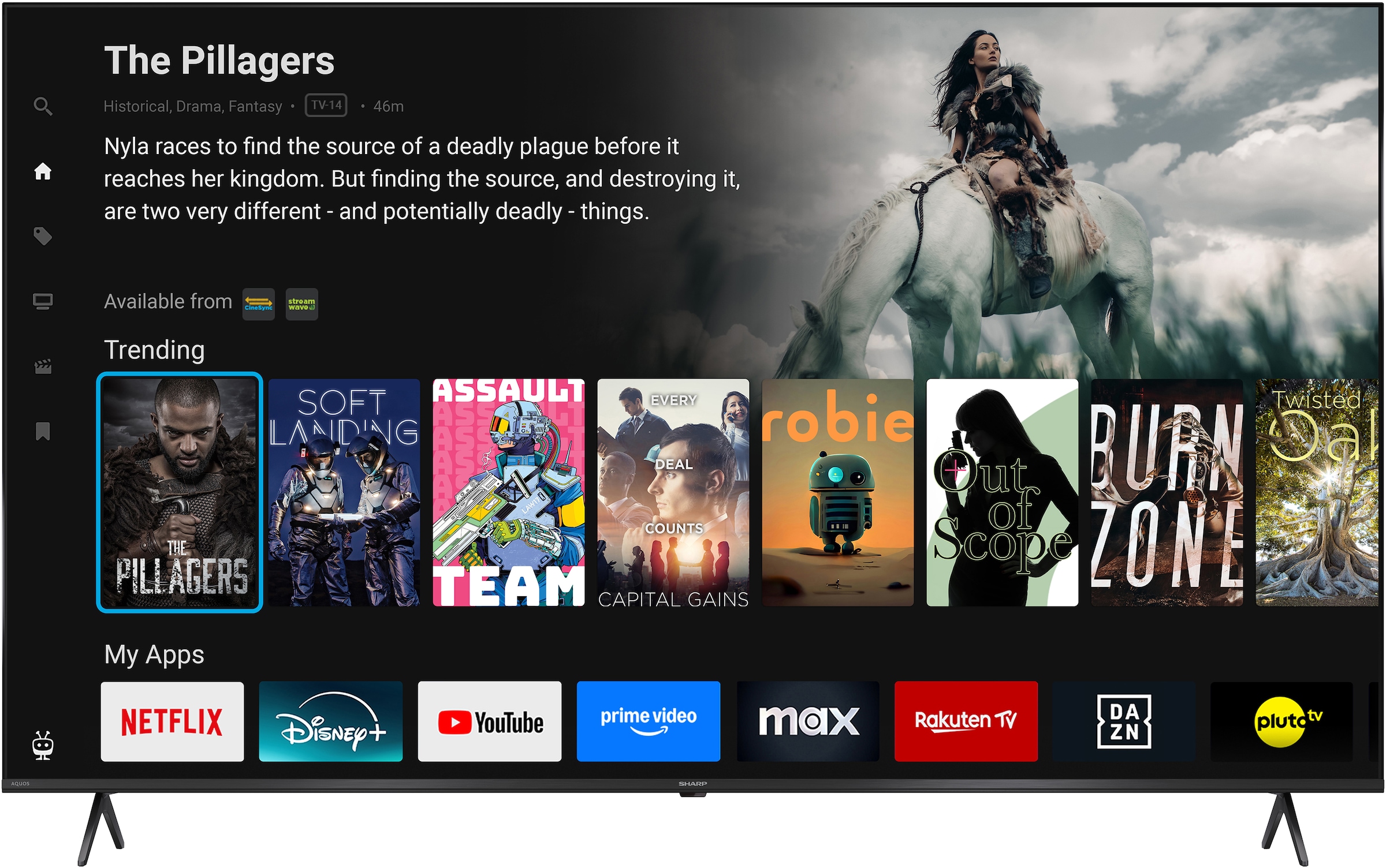 Sharp QLED-Fernseher »4T-C65HMx« 164 cm/65 ″ Smart-TV