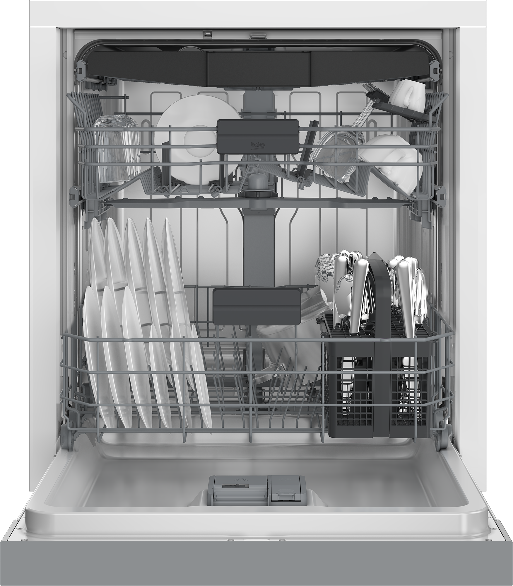 BEKO teilintegrierbarer Geschirrspüler »BDSN16R46W« 9,5 l 15 tlg. Maßgedecke Quick&Shine – schnelle Reinigung mit optimaler Trocknung