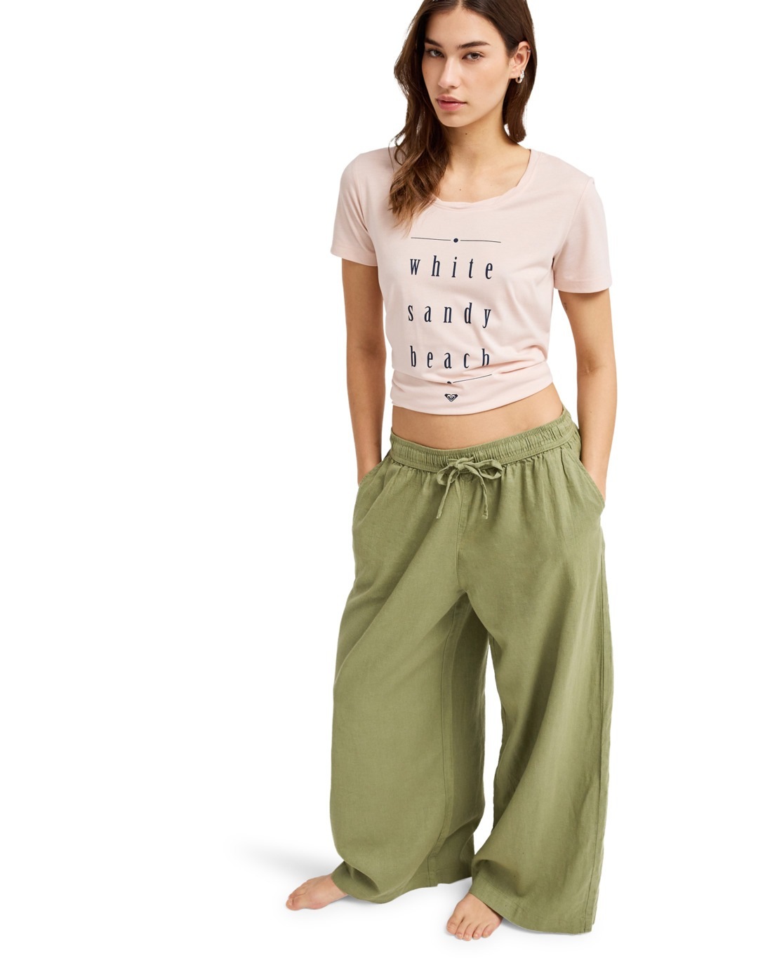 Roxy Lekeitio Break Pants Oil Green L Women 2