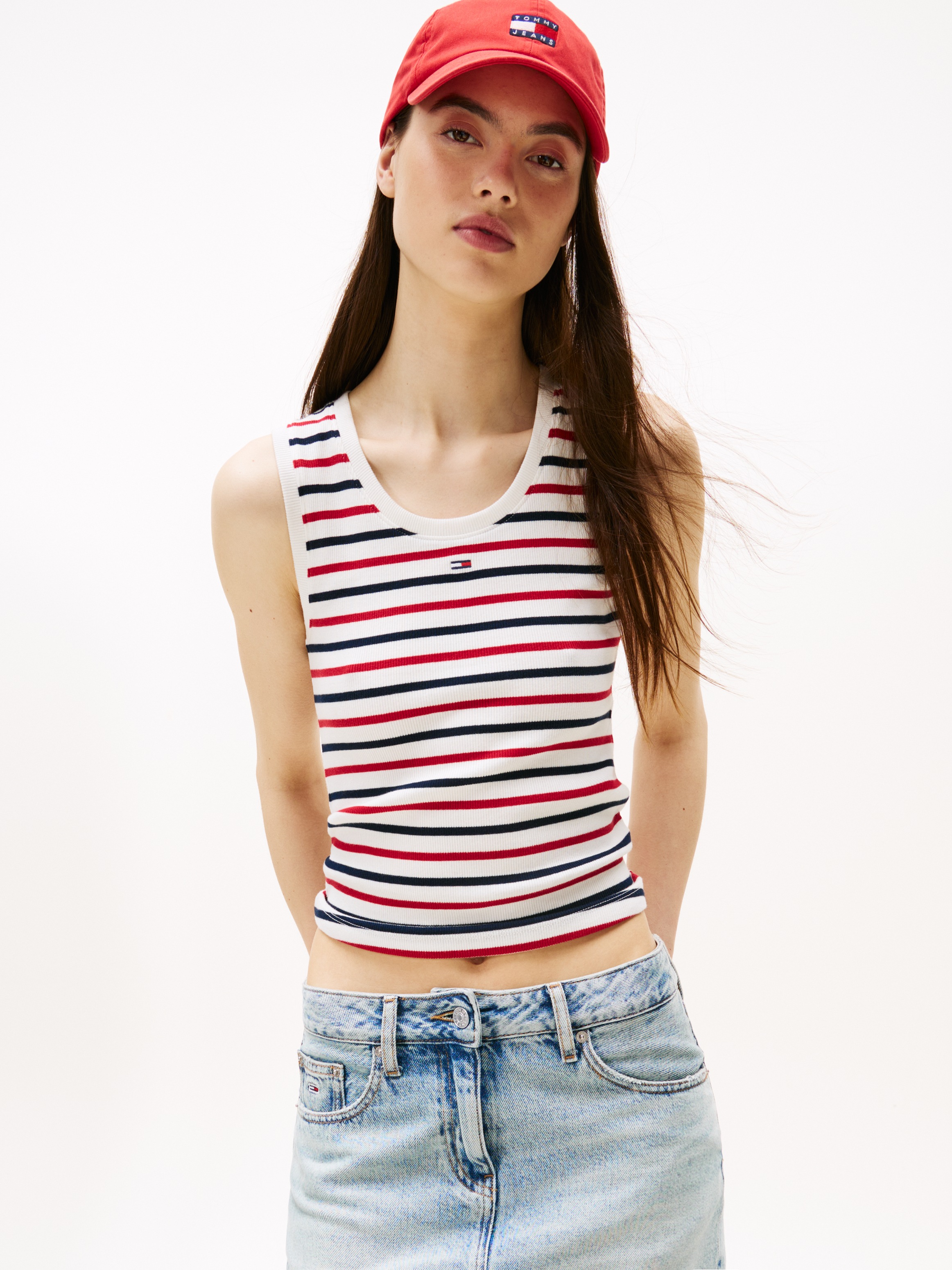 Tommy Jeans Tanktop "TJW ESSENTIAL RIB TANK EXT" mit gerippter Struktur günstig online kaufen