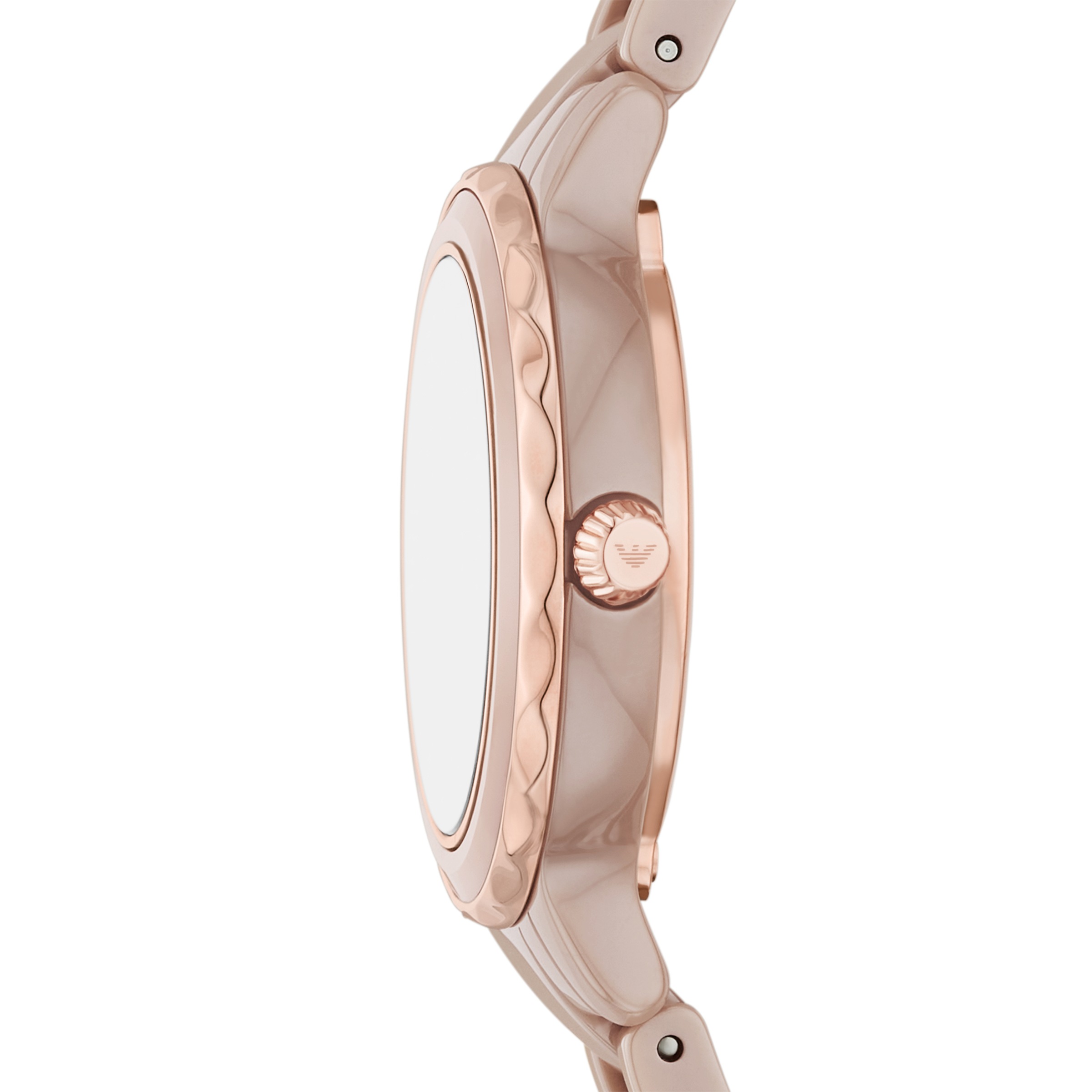 Emporio Armani Quarzuhr, Armbanduhr, Damenuhr, Keramik, analog, Glassteine