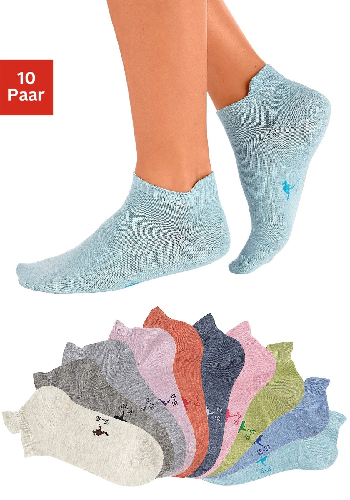 KangaROOS Sneakersocken, (Set, 10 Paar), mit erhöhter Ferse bestellen | BAUR