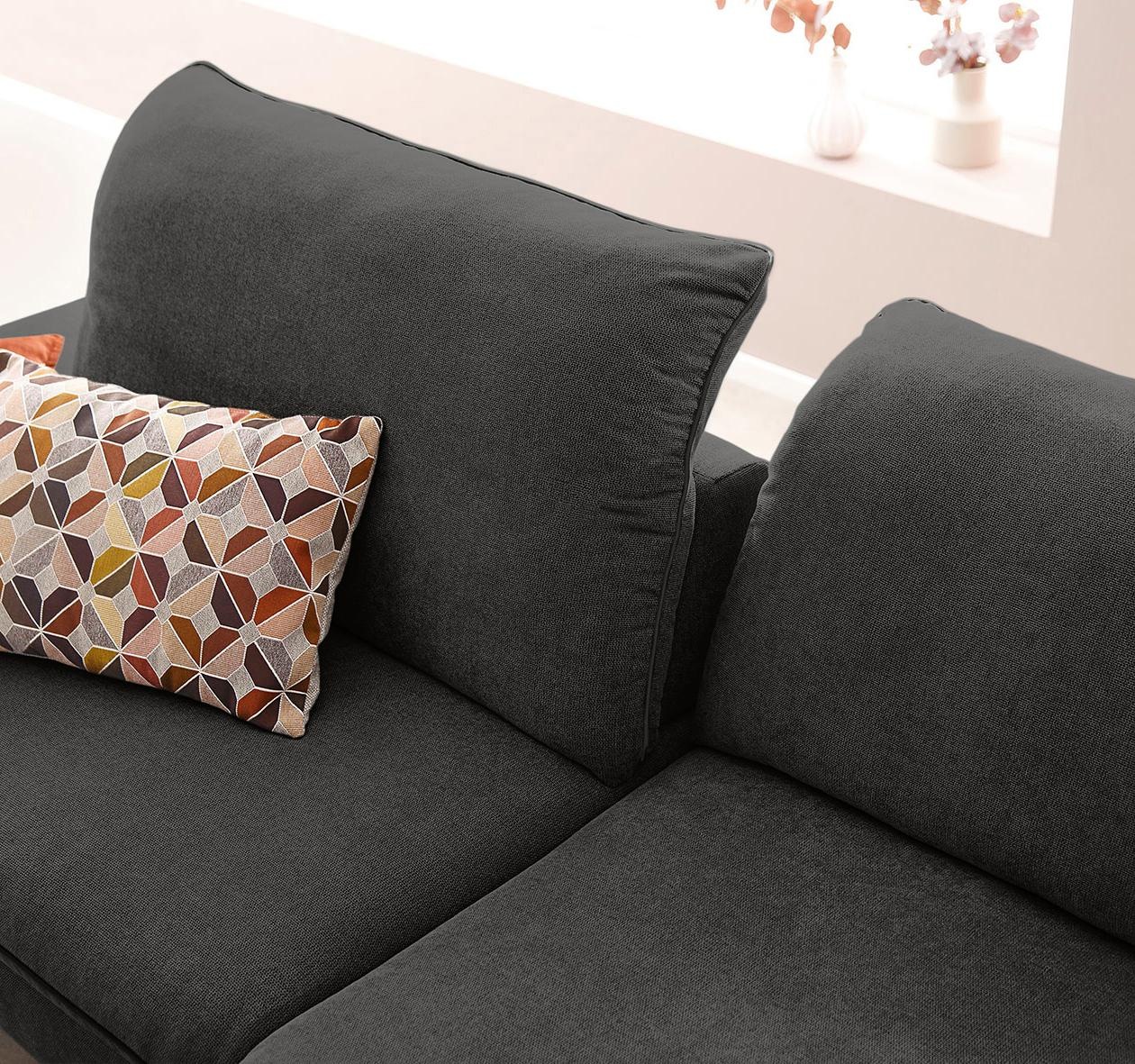 W.SCHILLIG Ecksofa »enjoy&MORE, mit tollem Sitzkomfort, elegant und bequem, L-Form«, mit Sitztiefenverstellung, Füße silber matt, Breite 294 cm