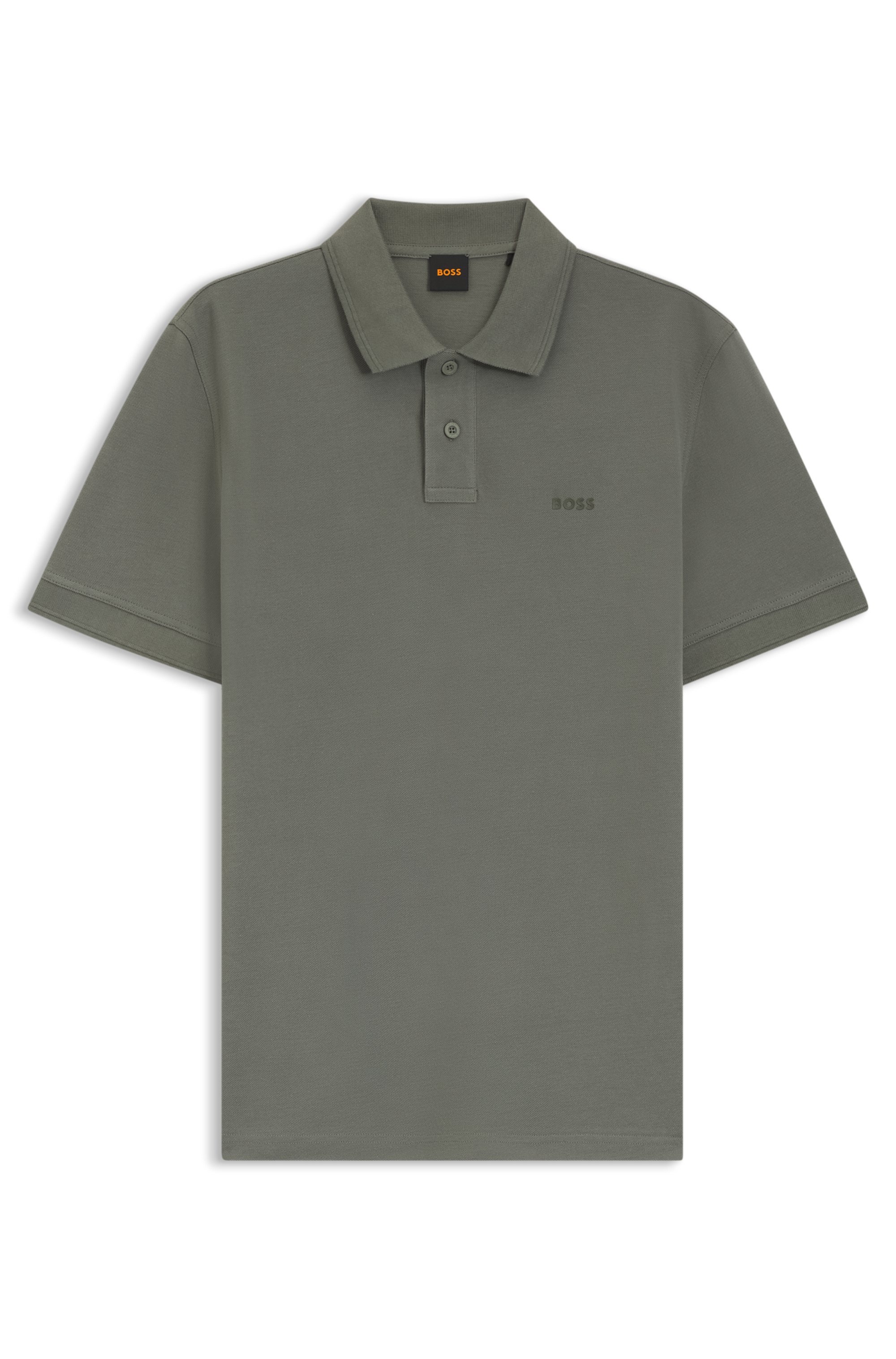 Poloshirt BOSS ORANGE "Prime", Herren, Gr. 5XL, open grau076, Jersey, Obermaterial: 100% Baumwolle, regular fit hüftlang, hoch geschlossener Ausschnitt, eng elastischer Bund, Shirts, mit Polokragen 3