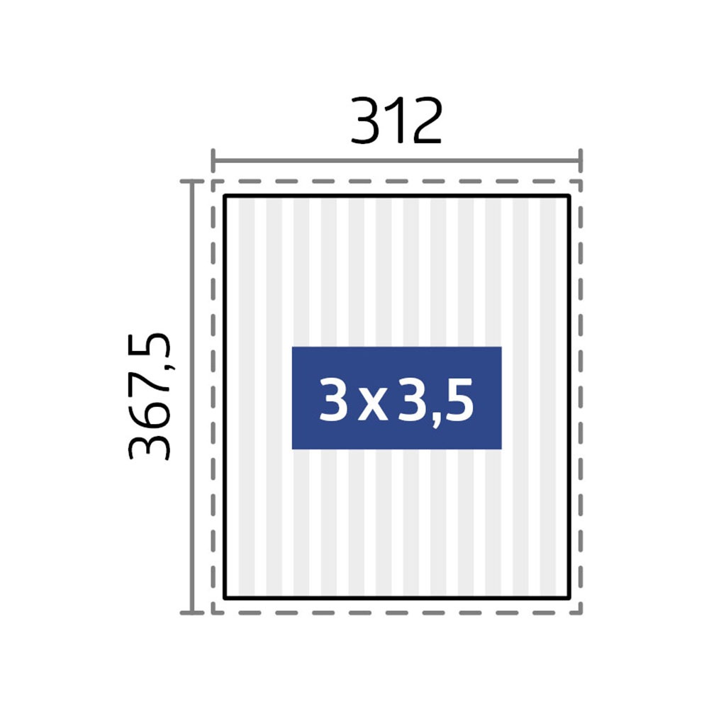Biohort Pergola »3x3,5 m, verschiedene Farben«, 312x367,5x264 cm, ausgezeichnet mit dem Red Dot Design Award