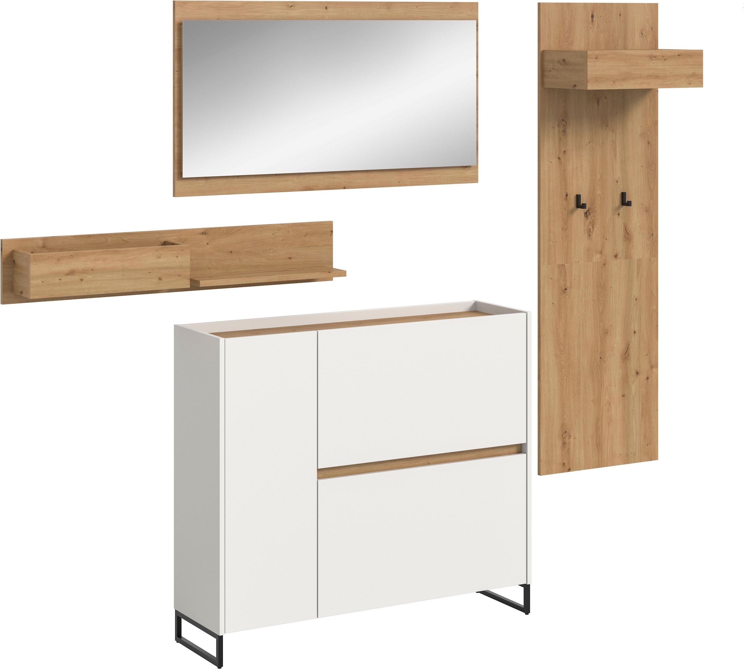 Home affaire Garderoben-Set "EVRID, 3-teilig, Breite 175 cm, individuell st günstig online kaufen