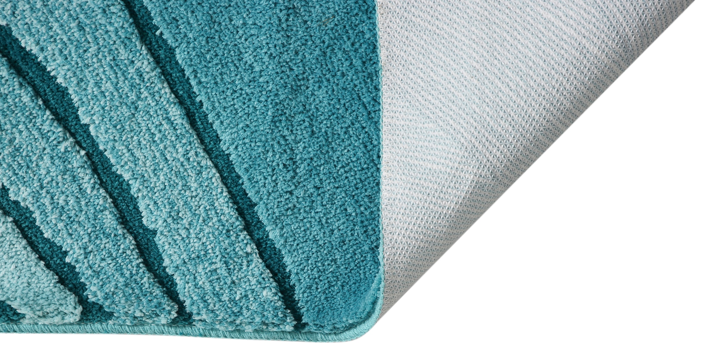 my home Badematte »Josie, Badvorleger, Badezimmer Teppich«, rutschhemmend beschichtet, fußbodenheizungsgeeignet-schnell trocknend-strapazierfähig, Badteppich, Badematten, rechteckig, rund & als 3-tlg. Set erhältlich