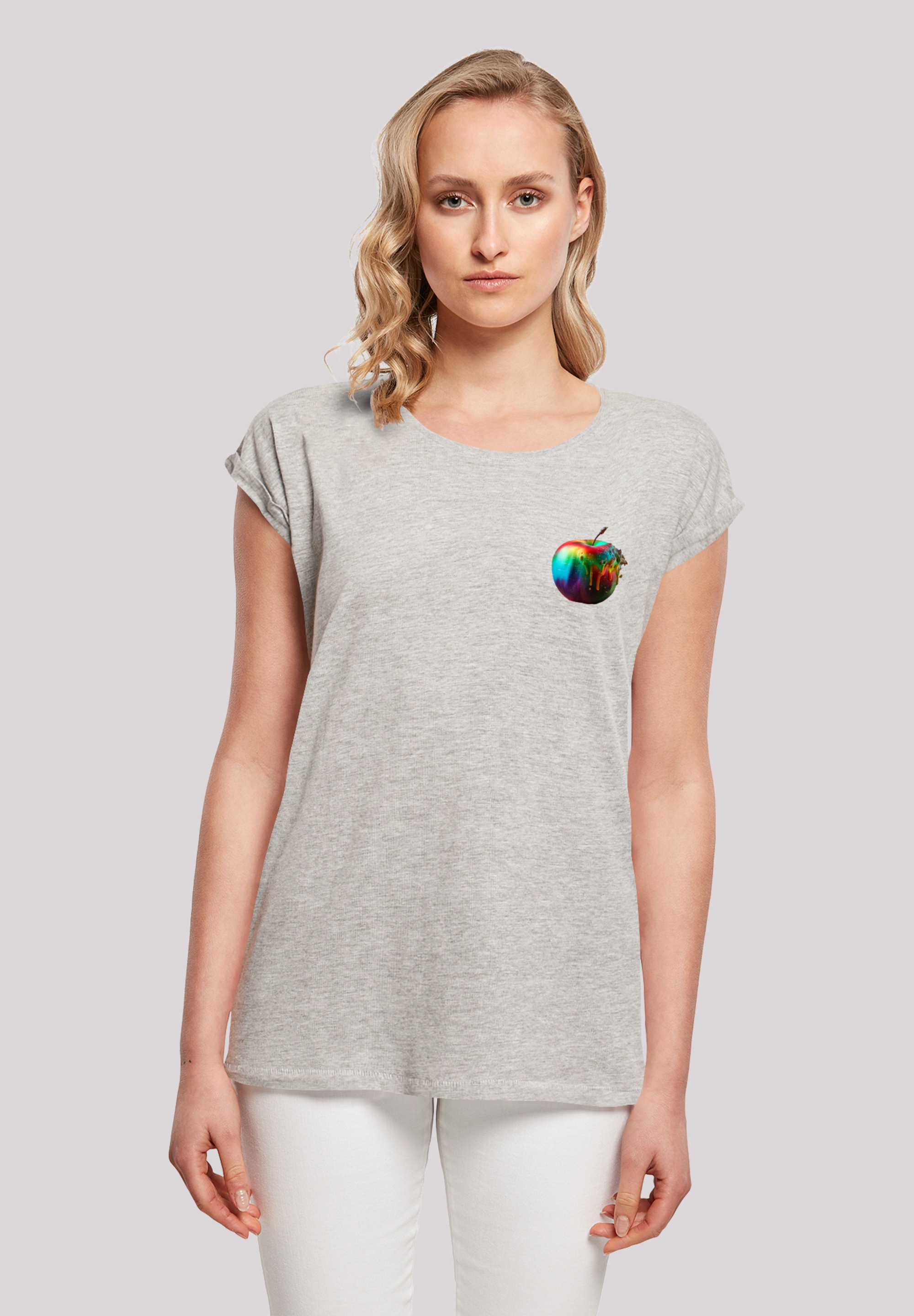 F4NT4STIC T-Shirt "Colorfood Collection - Rainbow Apple", Print