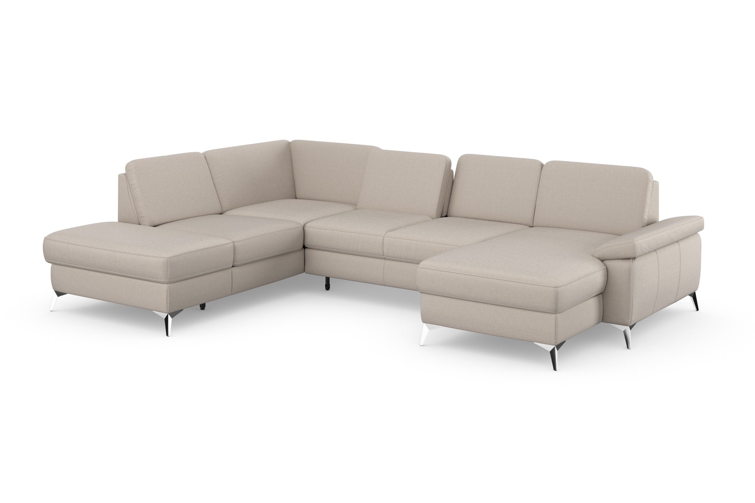 sit&more Wohnlandschaft »Padua U-Form«, inklusive Sitztiefenverstellung, Armteilfunktion und Federkern