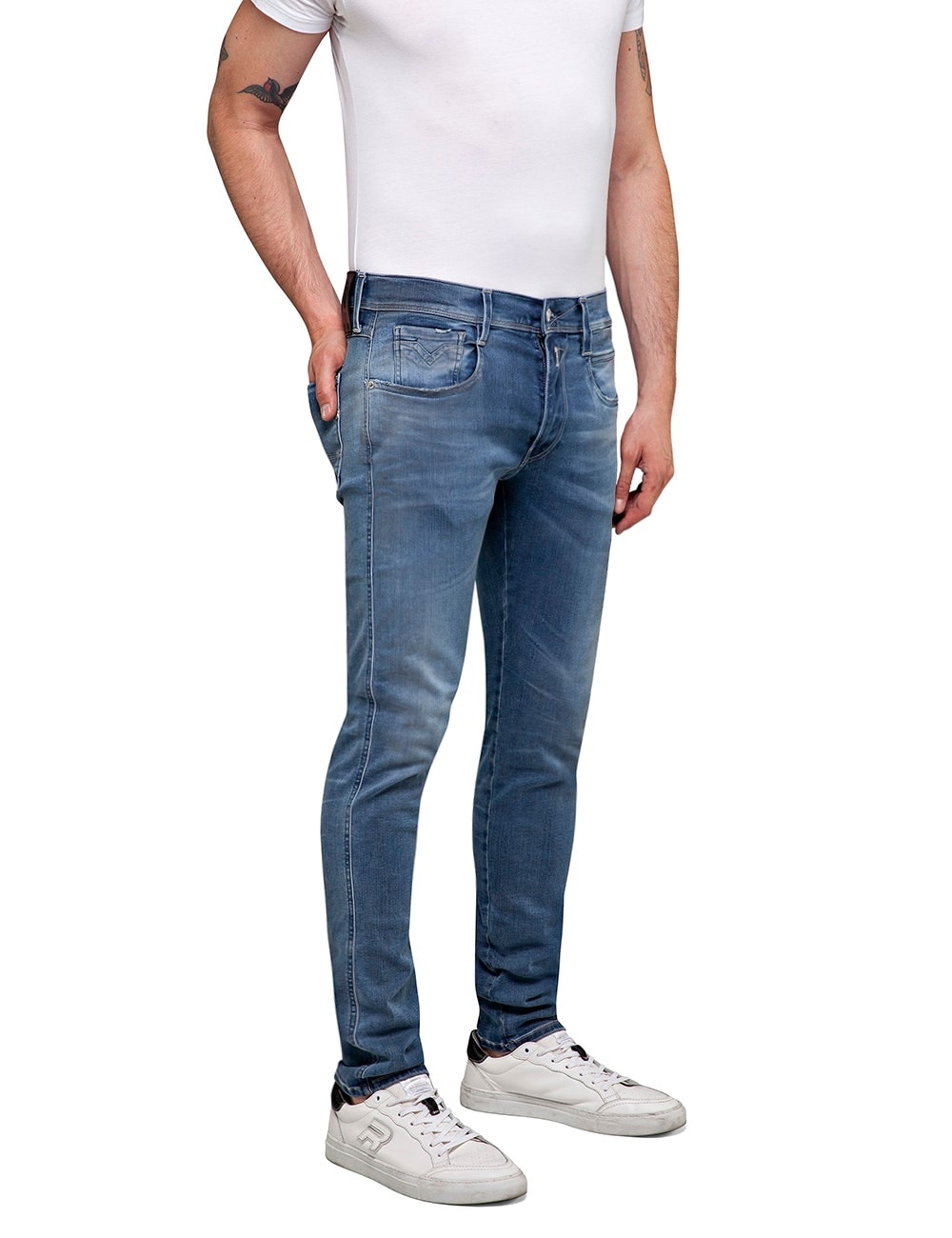 Replay Slim-fit-Jeans "ANBASS HYPERFLEX BIO" günstig online kaufen