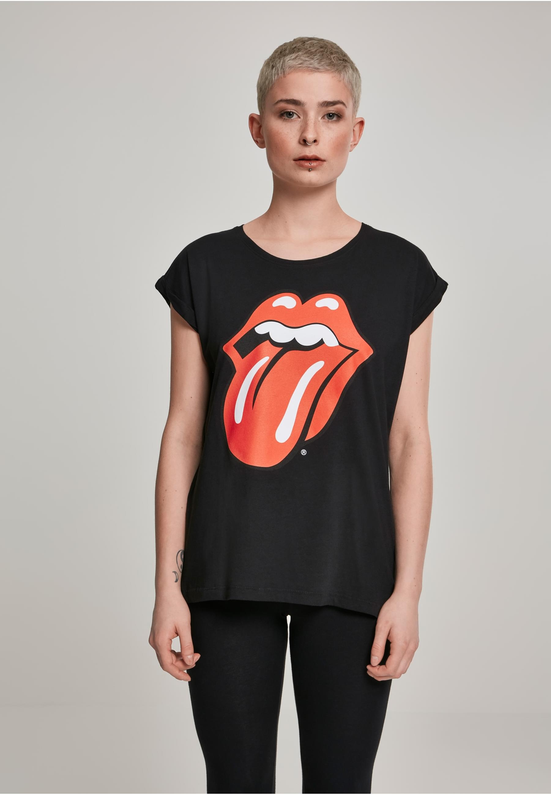 Merchcode Kurzarmshirt »Merchcode Damen Ladies Rolling Stones Tongue Tee« 1 Stk.