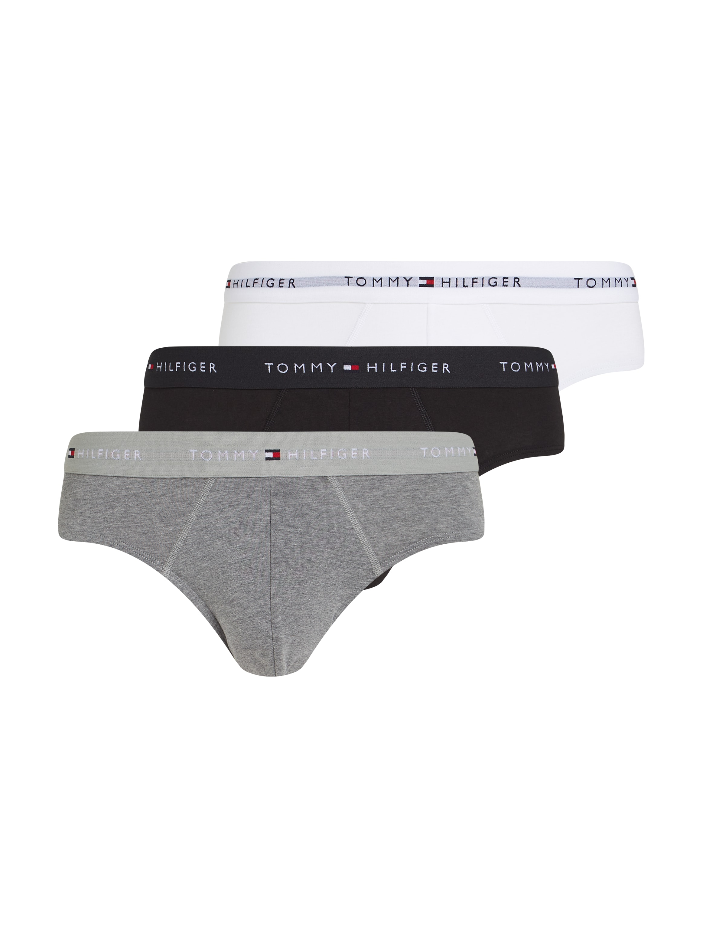 Tommy Hilfiger Underwear Slip "3P BRIEF DTM", 3 Stk. mit Logo-Elastikbund günstig online kaufen