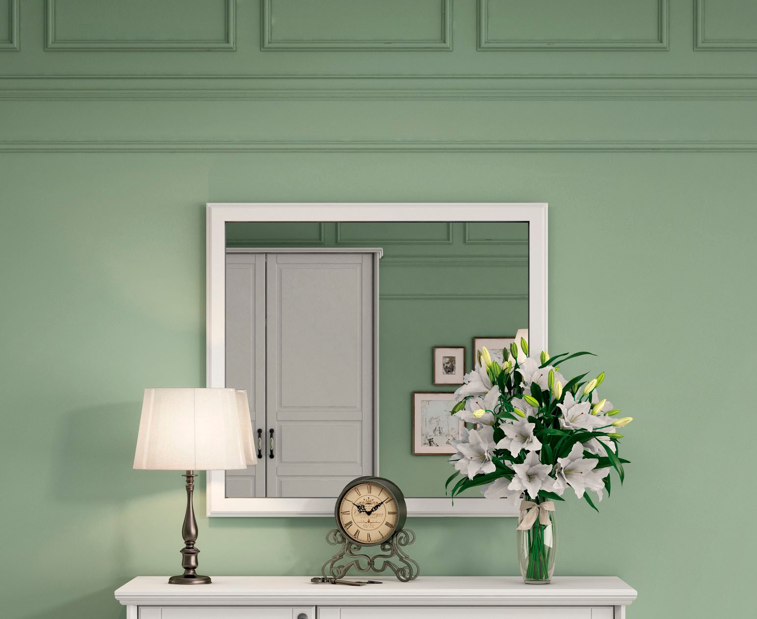 Home affaire Wandspiegel "Evergreen, Maße (B/T/H): 98/4/82 cm" mit Rahmen u günstig online kaufen