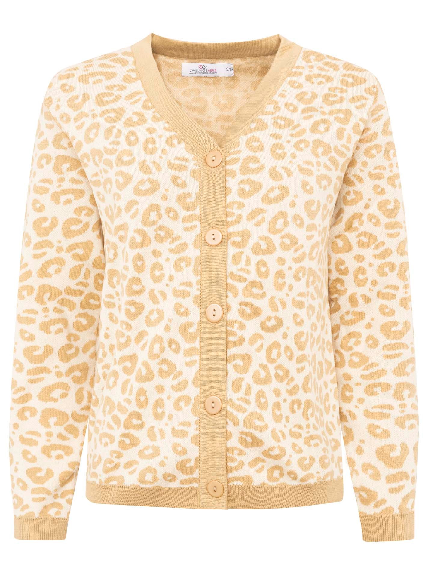 Zwillingsherz Strickjacke ""Gestrickter-Leo"", mit Knöpfen, mit Leomuster a günstig online kaufen