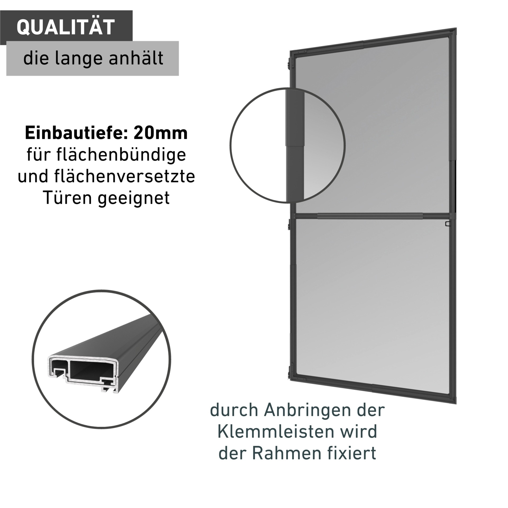 Windhager Insektenschutz-Tür »Teleskop, Fliegengitter für Balkontüren und Terrassentüren« Fliegengitter in weiß oder anthrazit erhältlich, 100 x 210 cm