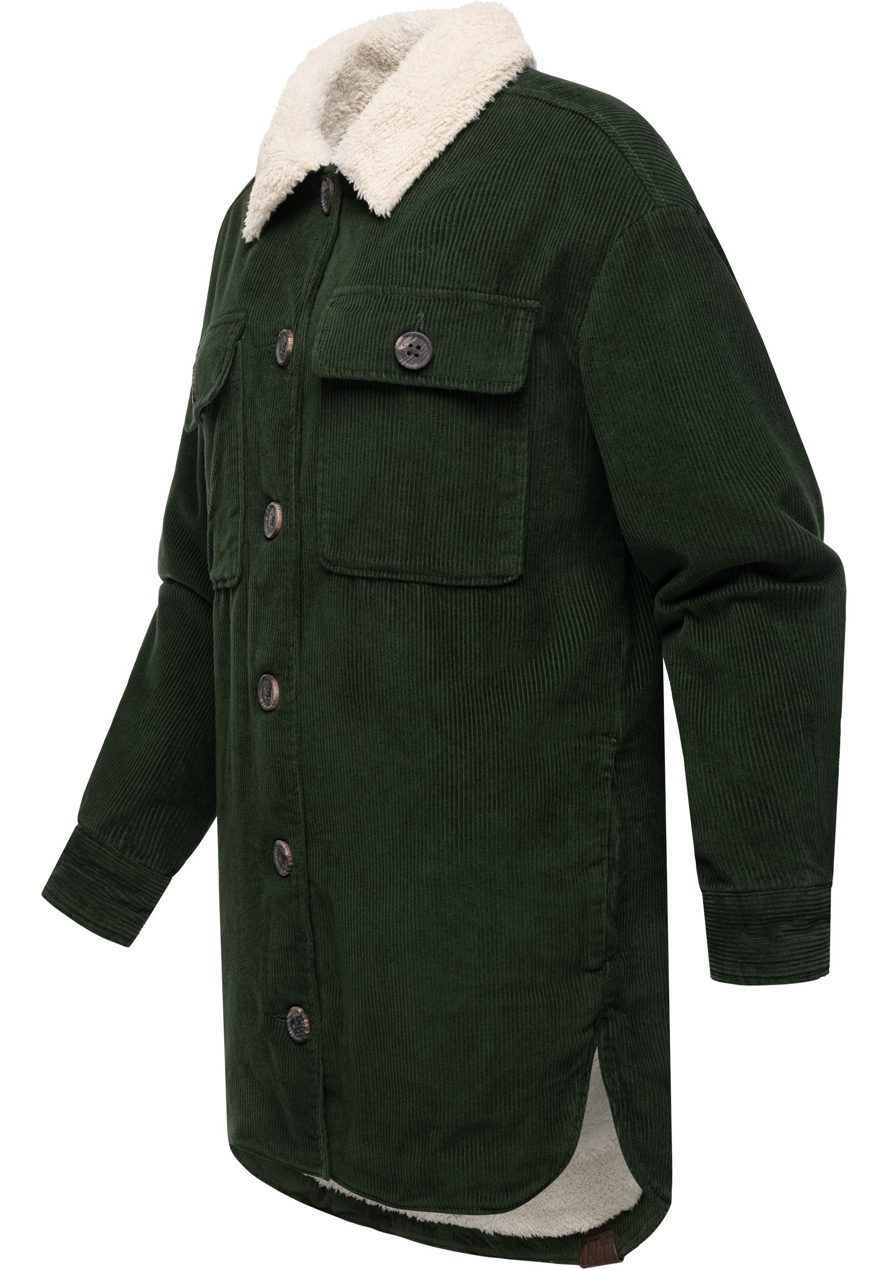 Ragwear Cordjacke "Kyoka" ohne Kapuze Stylische Damen Jacke aus Cord mit fl günstig online kaufen