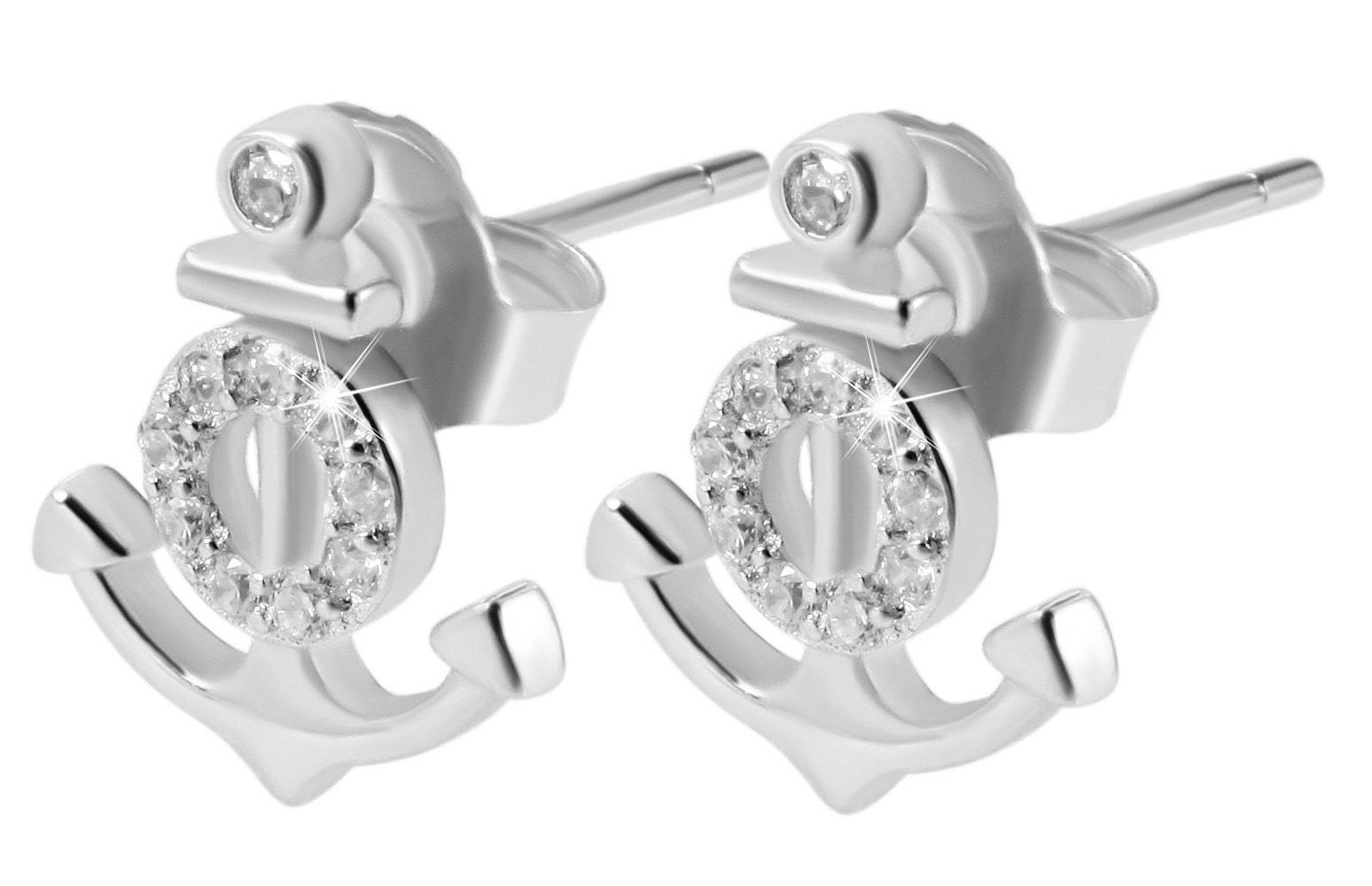 Adelia´s Paar Ohrhänger "Ohrringe – Ohrstecker aus 925 Silber mit Zirkonia" Perfekt als Geschenk für besondere Menschen