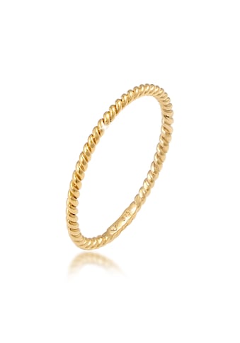 Fingerring »Basic Twisted Gedreht Minimal Look 375 Gelbgold«