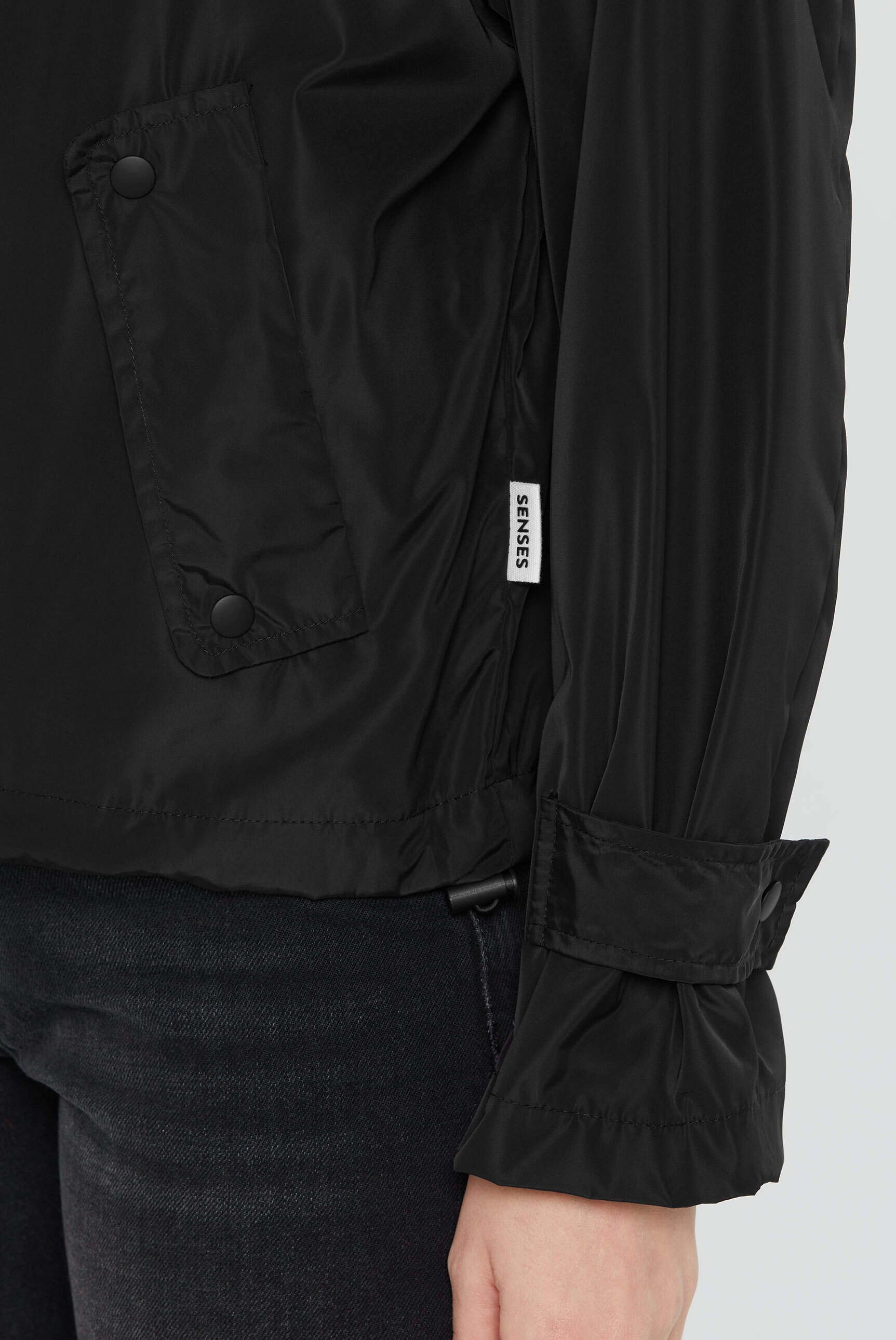SENSES.THE LABEL Outdoorjacke, ohne Kapuze, mit verstellbarem Gummizug im Saum